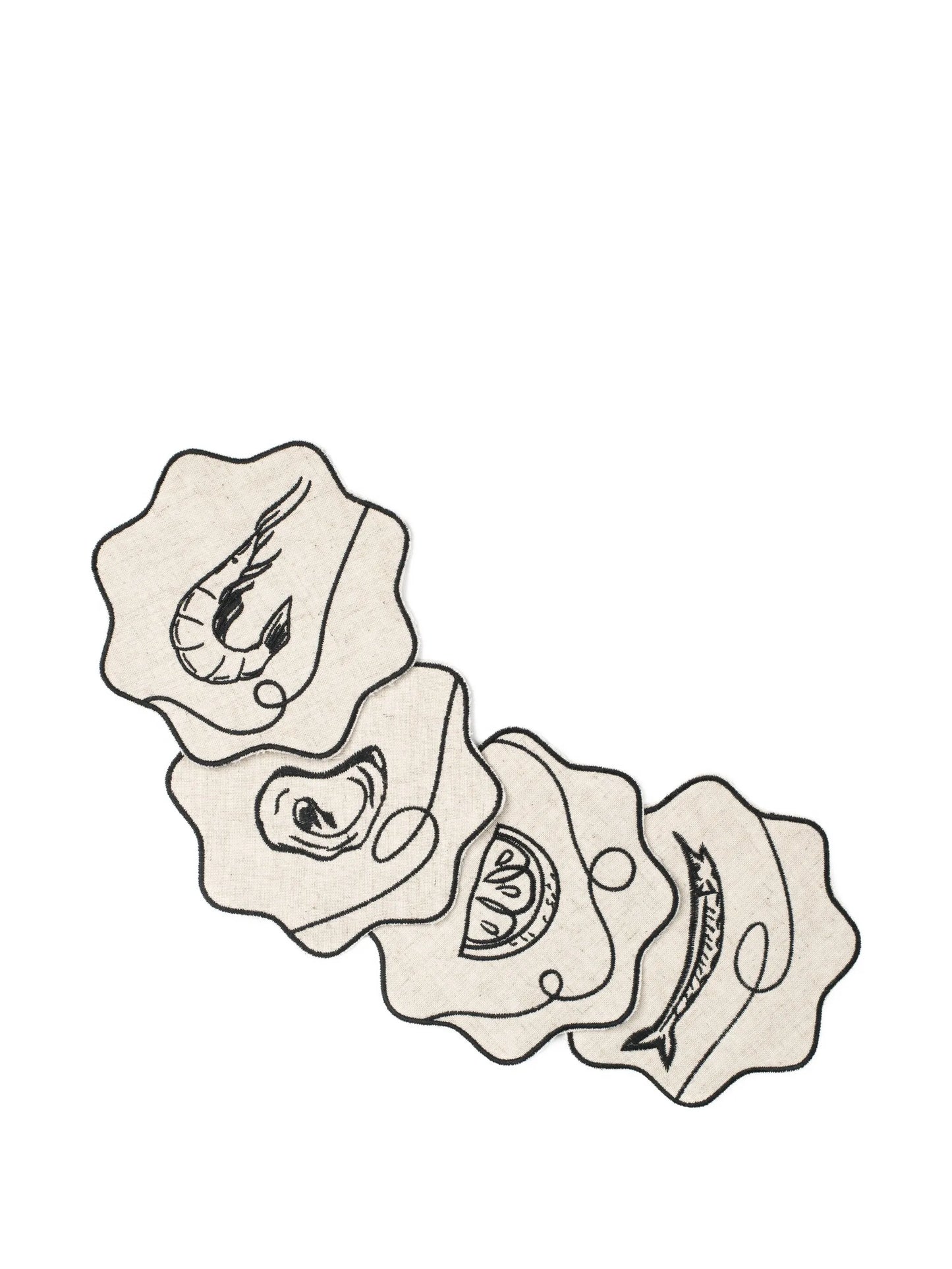 Line Drawing linen coasters (set of four)