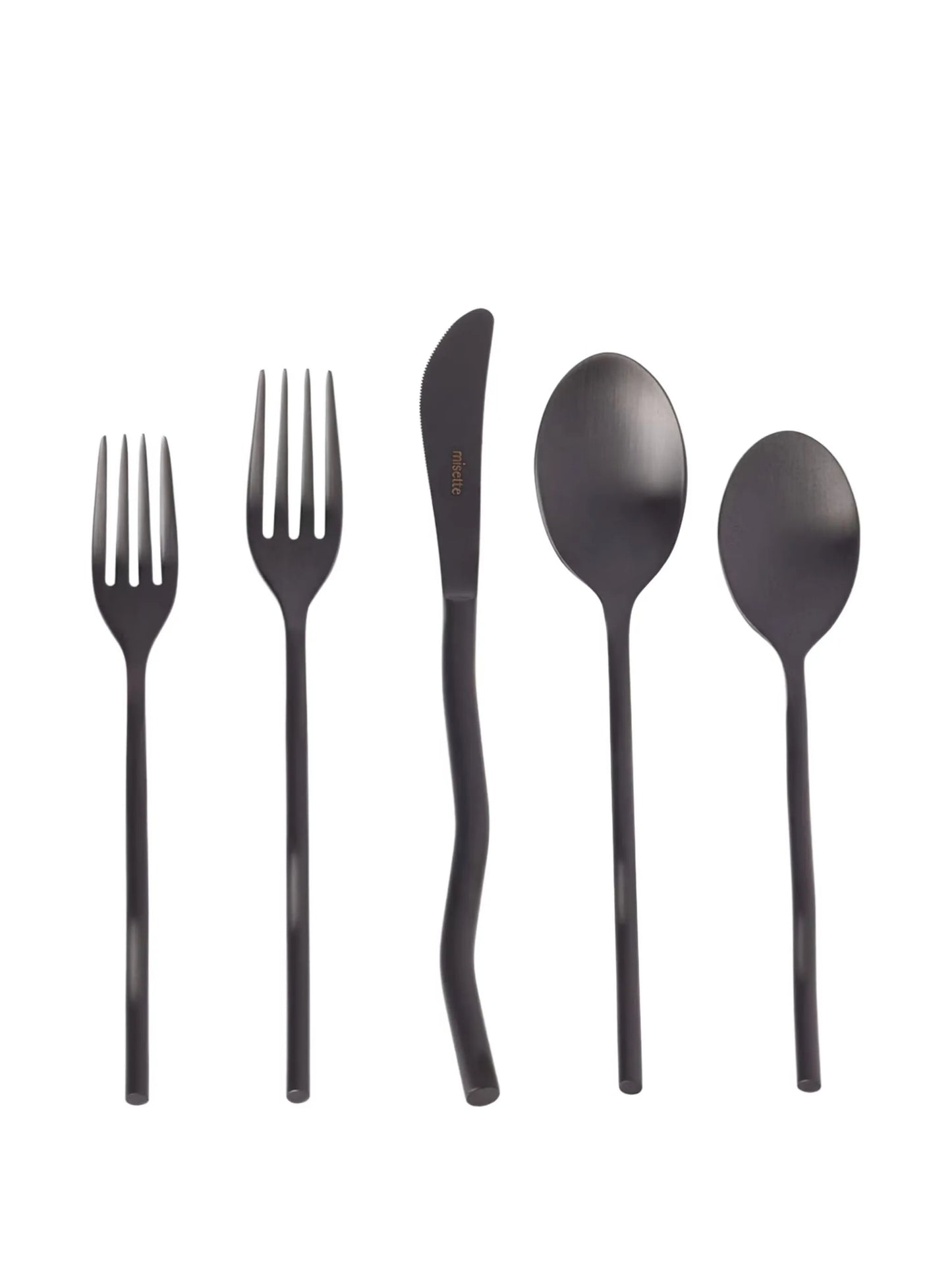 Squiggle matte cutlery (set of five)