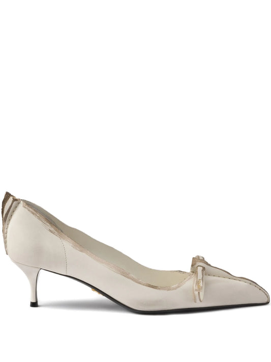 55mm Antiqued leather pumps