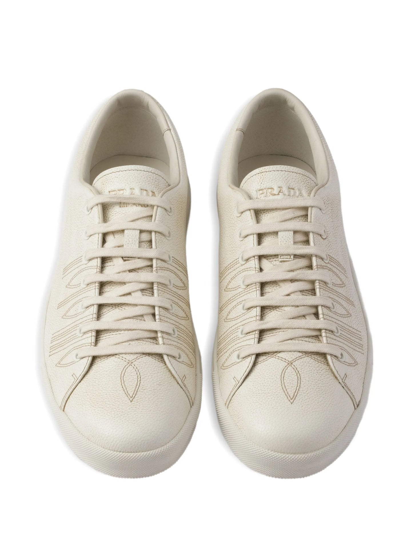 distressed leather sneakers