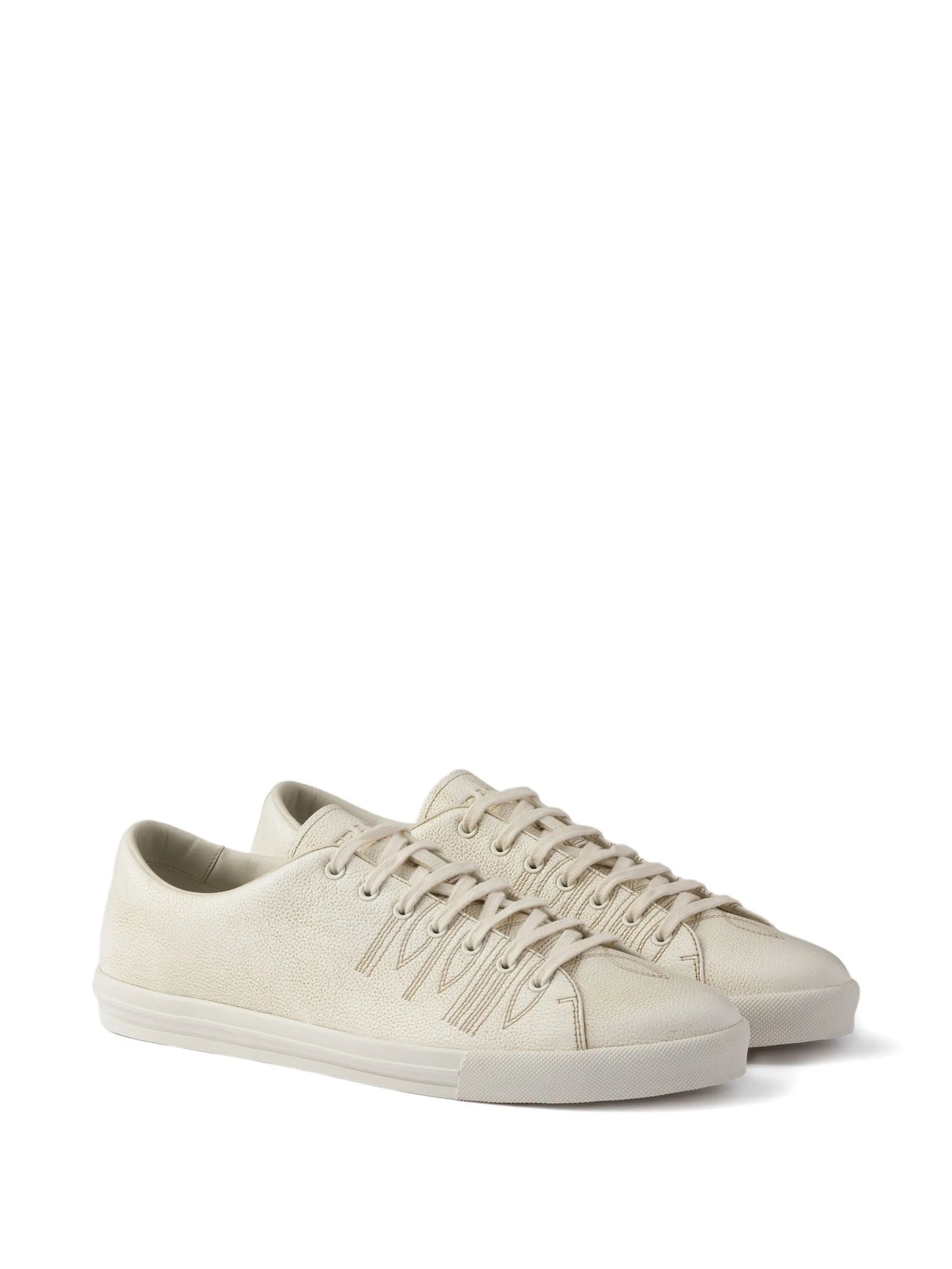 distressed leather sneakers