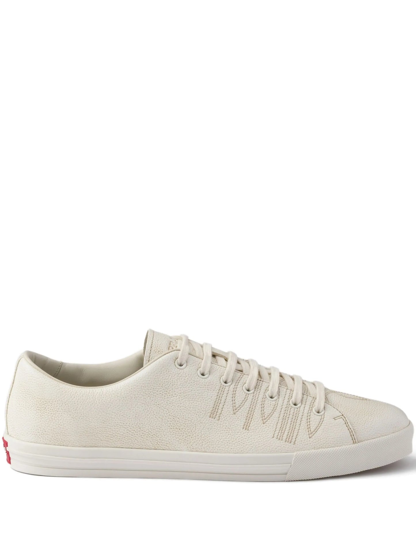 distressed leather sneakers