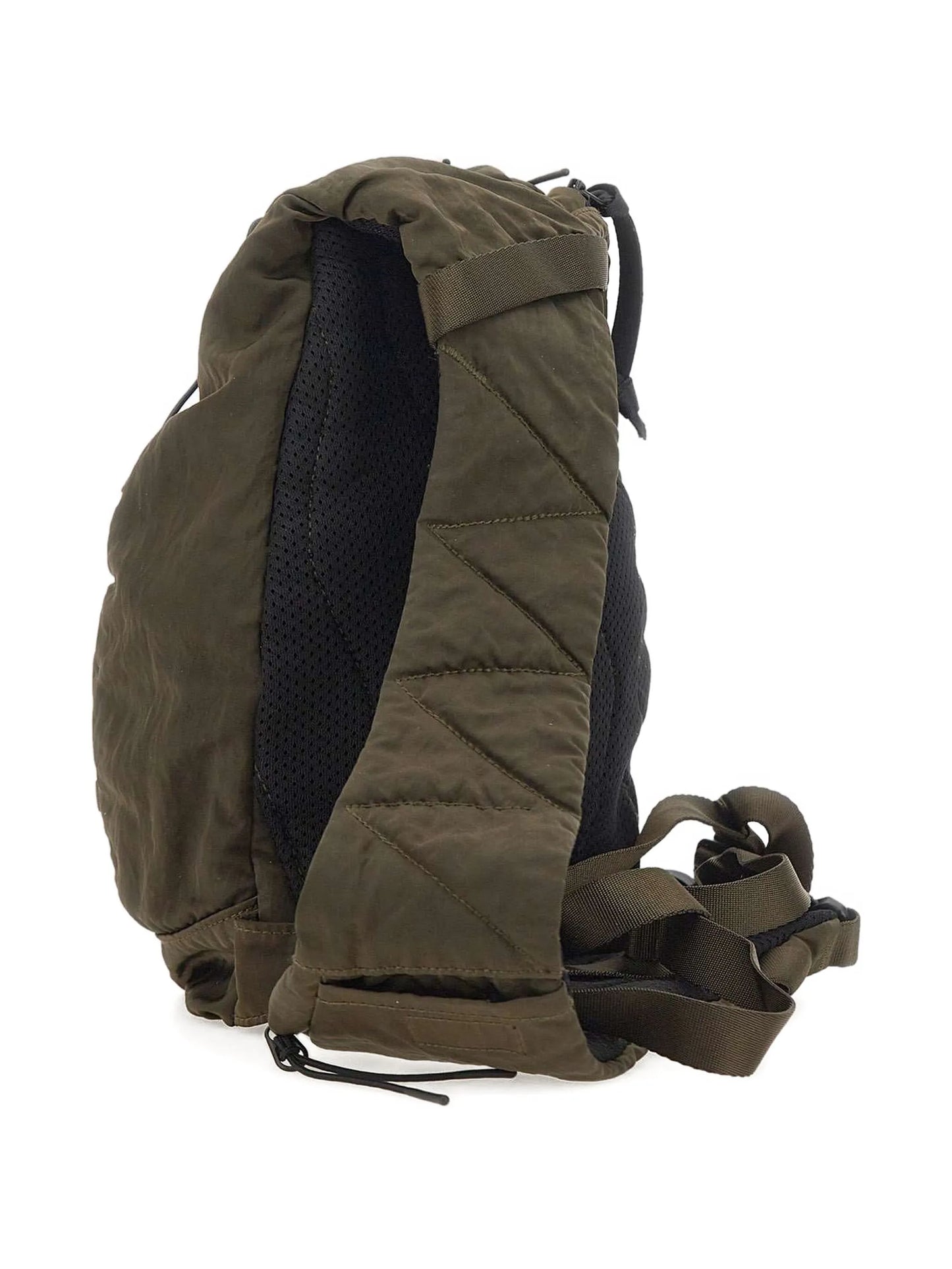 Lens-detail drawstring backpack