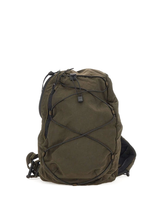 Lens-detail drawstring backpack