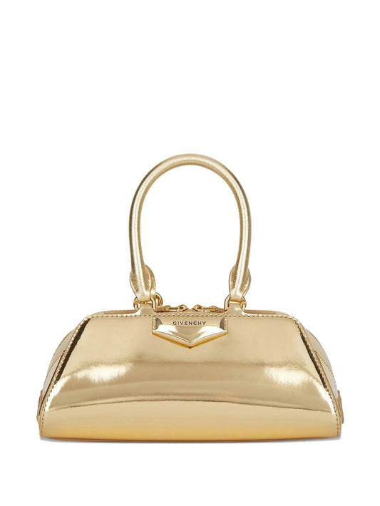 mini Antigona East-West metallic tote bag