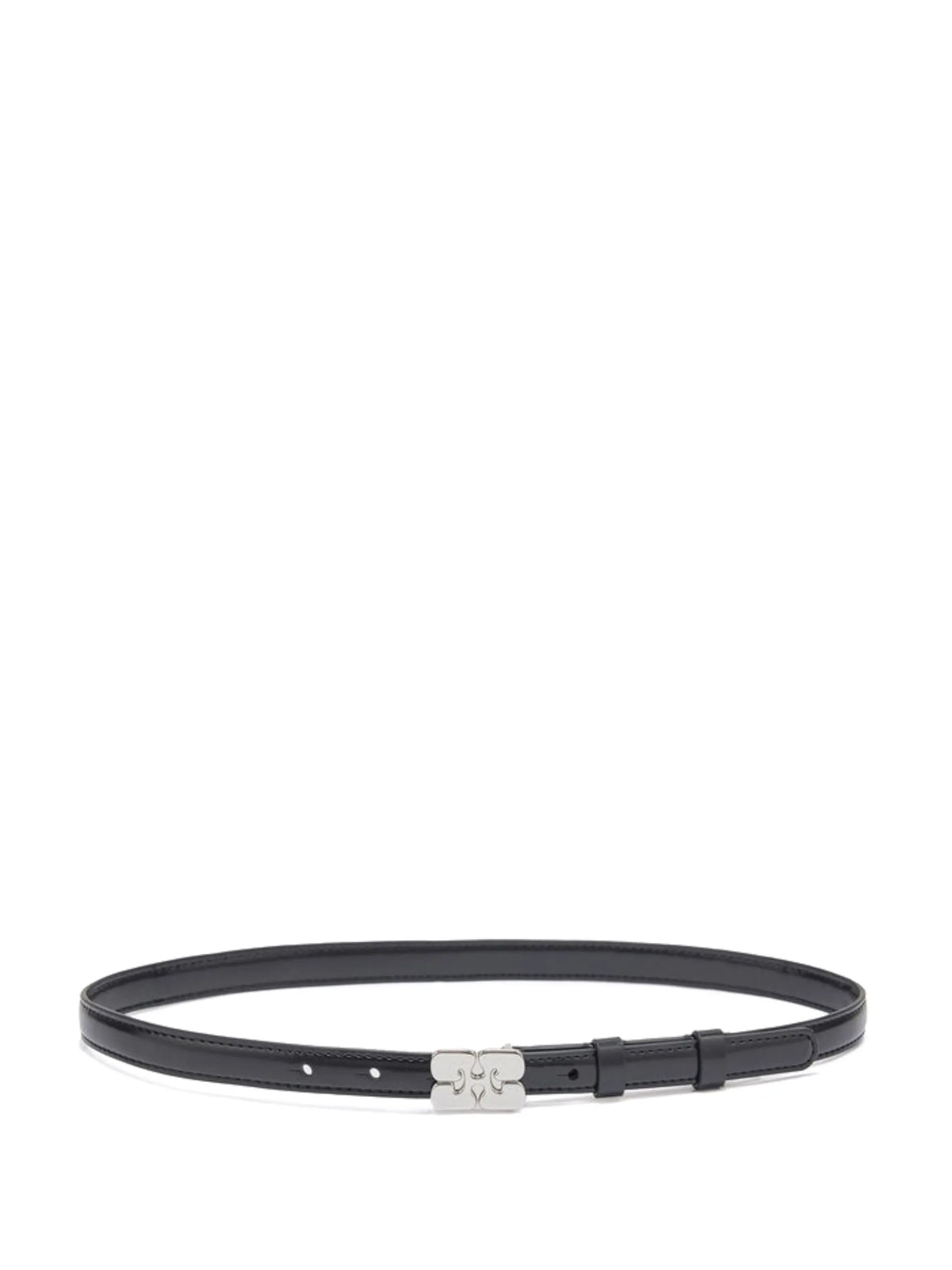 logo-buckle leather belt