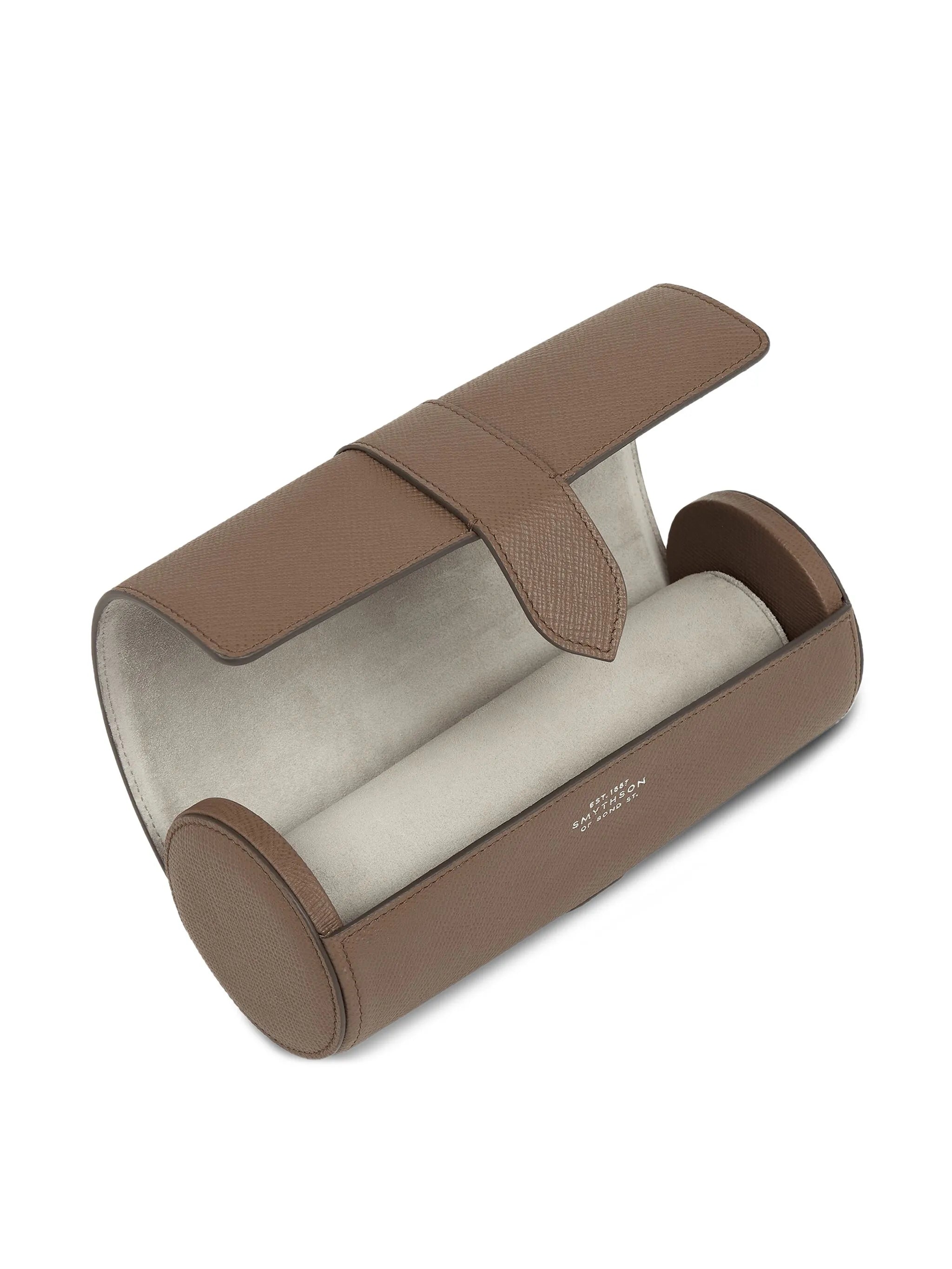 Panama leather watch roll