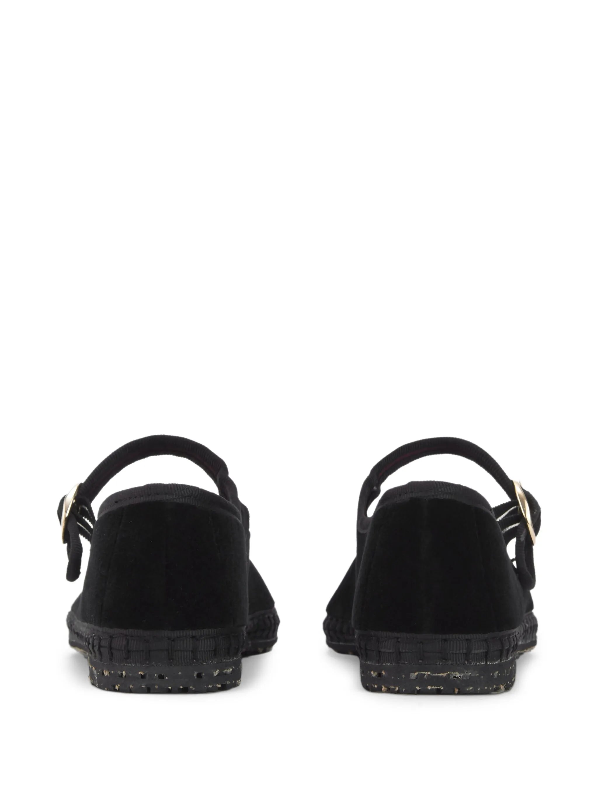Antonia velvet buckle ballet flats