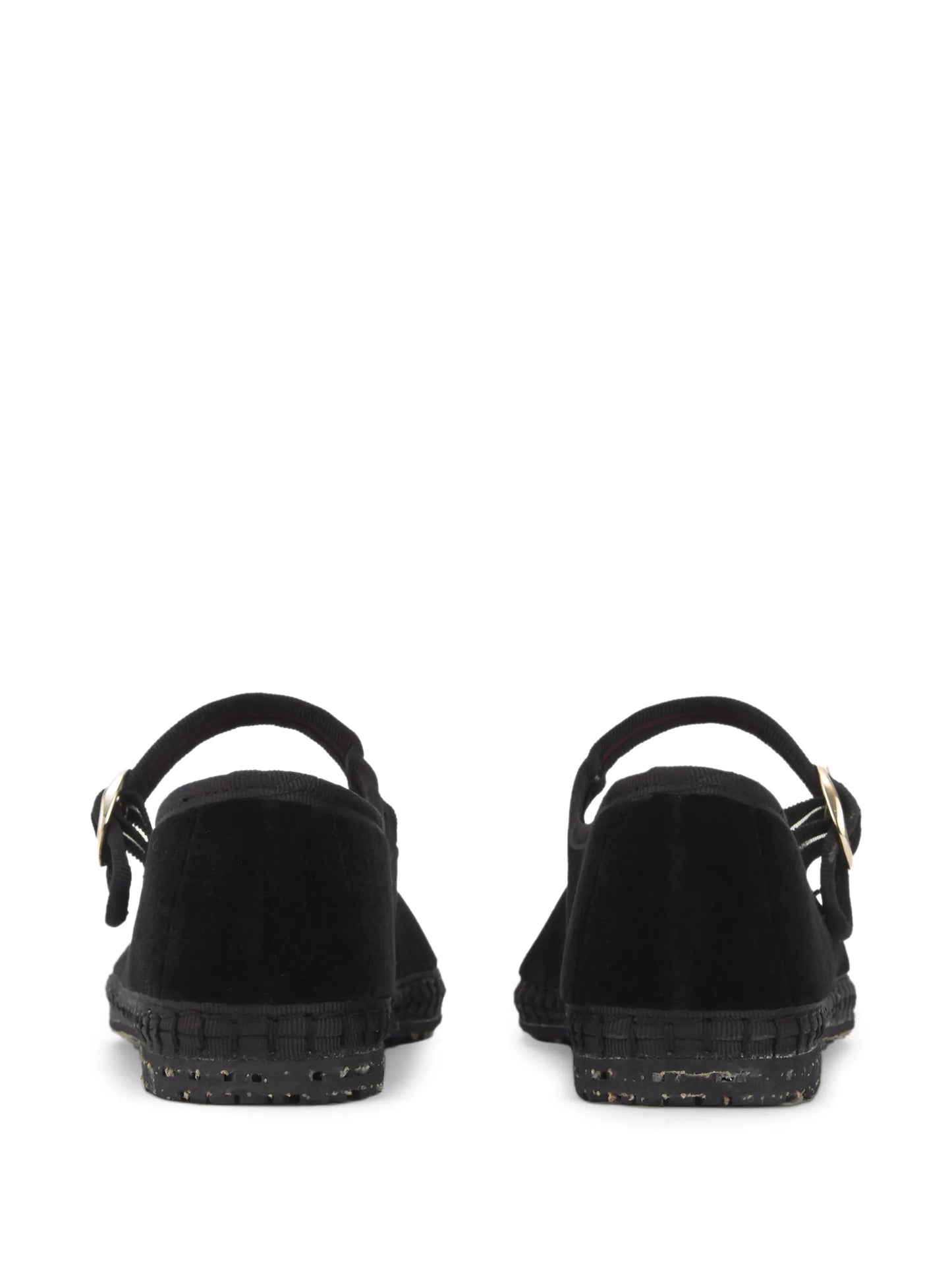 Antonia velvet buckle ballet flats
