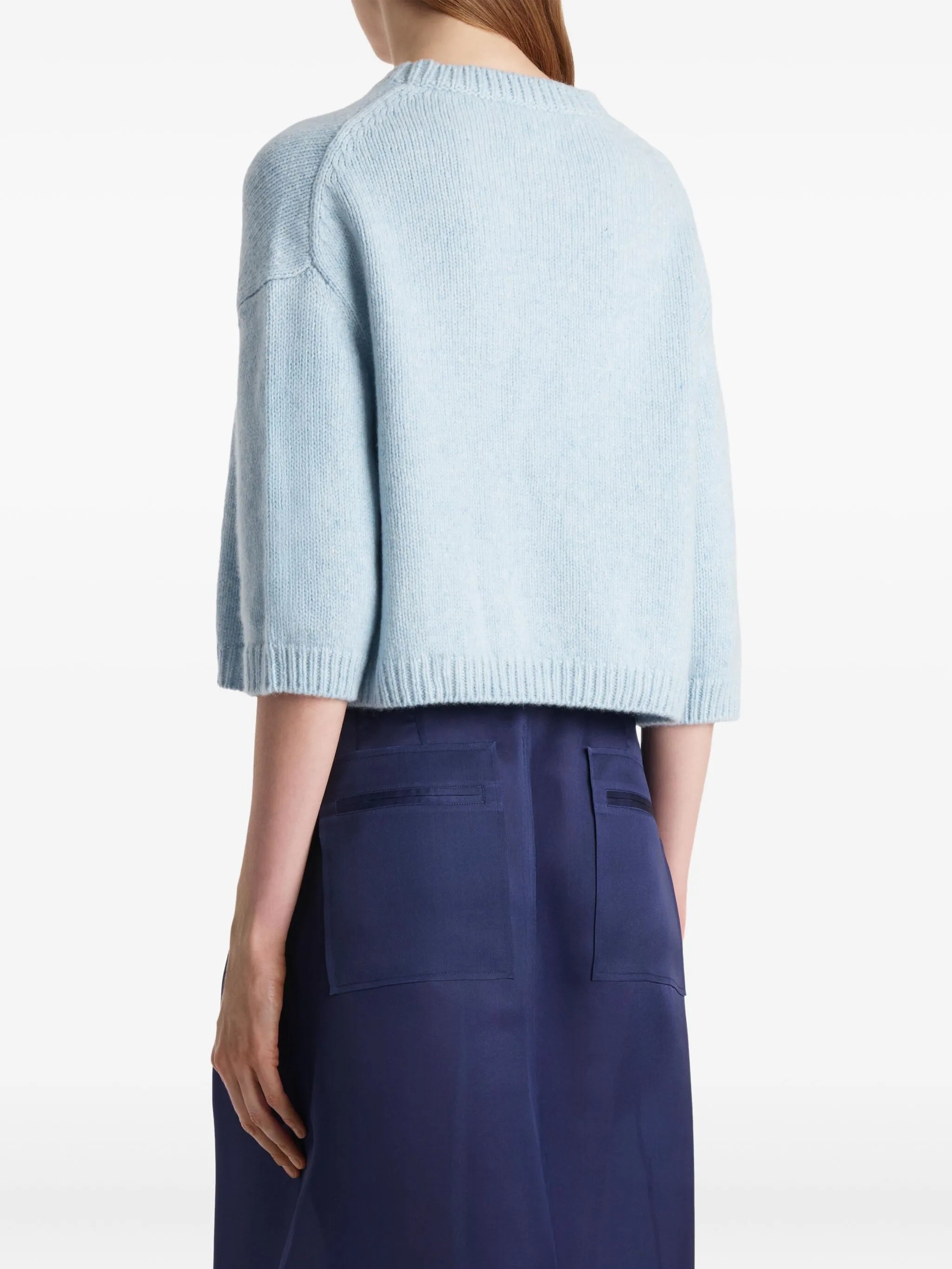 Sabina crew-neck cropped sweater
