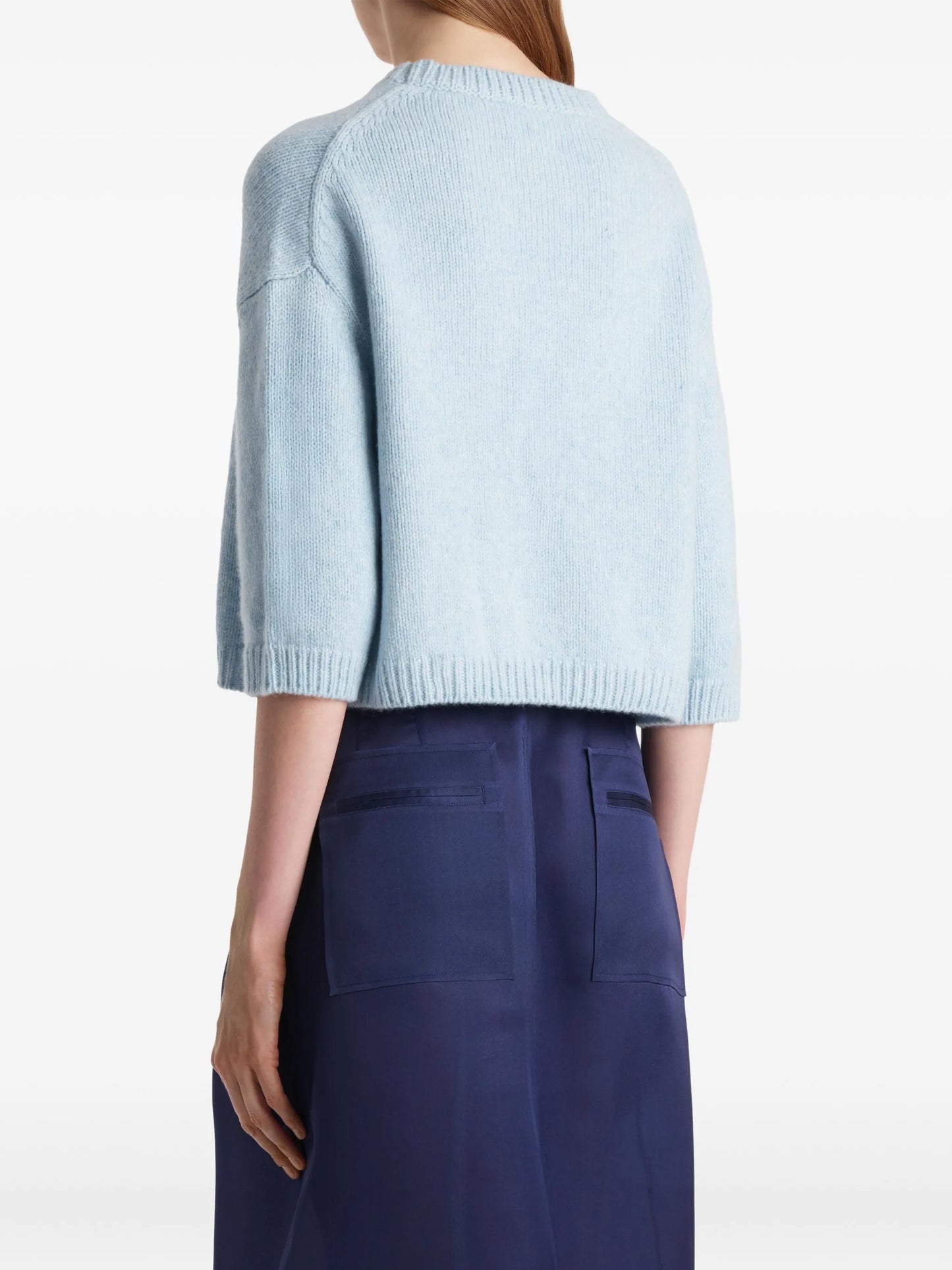 Sabina crew-neck cropped sweater
