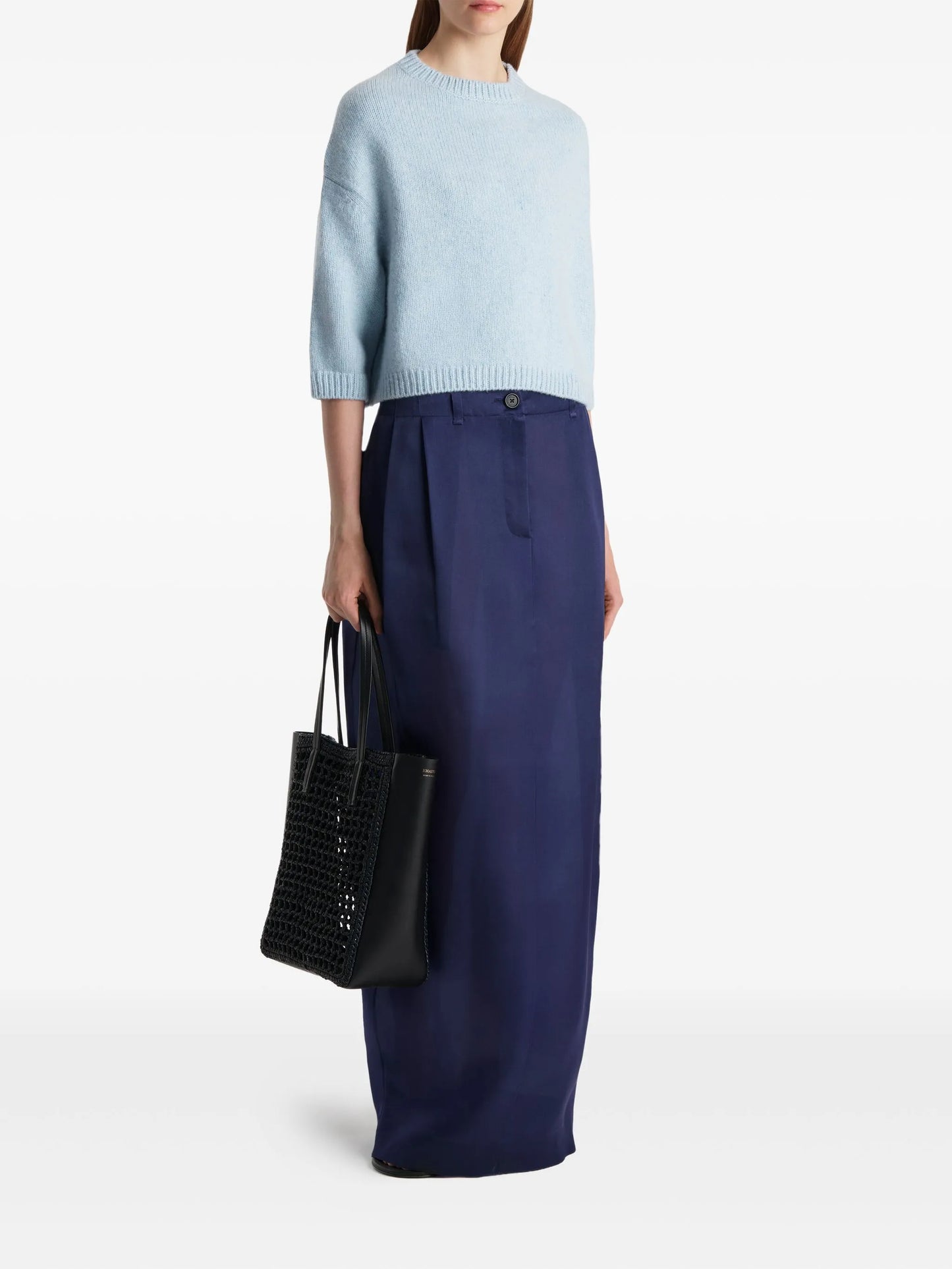 Sabina crew-neck cropped sweater
