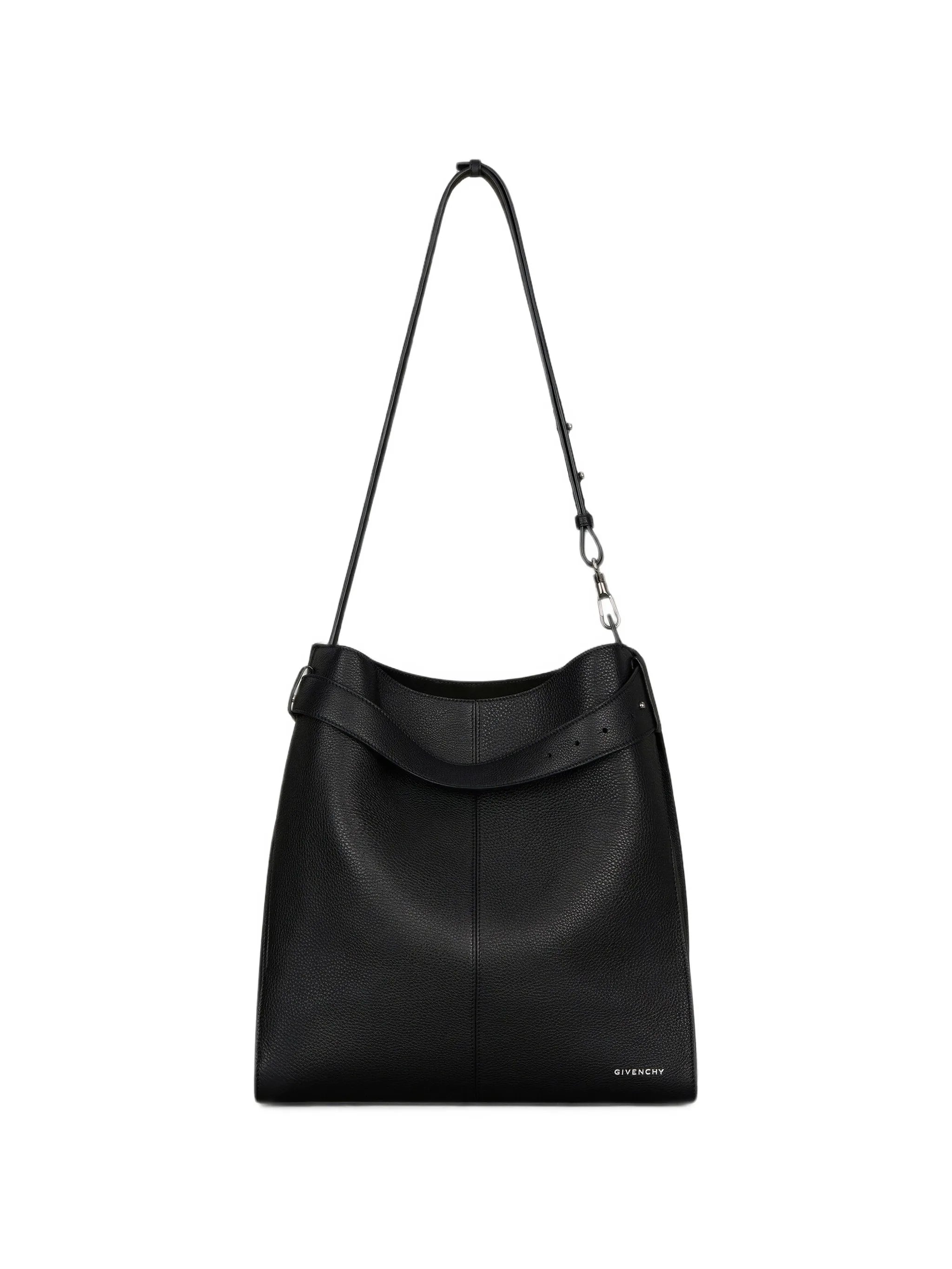 medium belted bag in grained leather