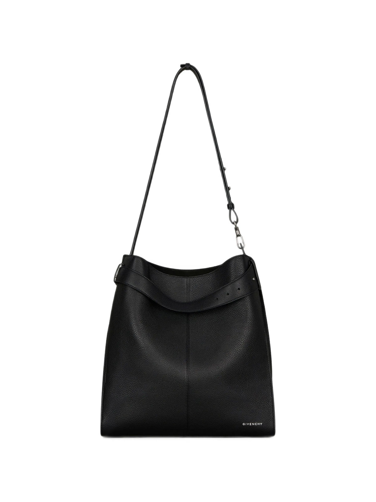 medium belted bag in grained leather