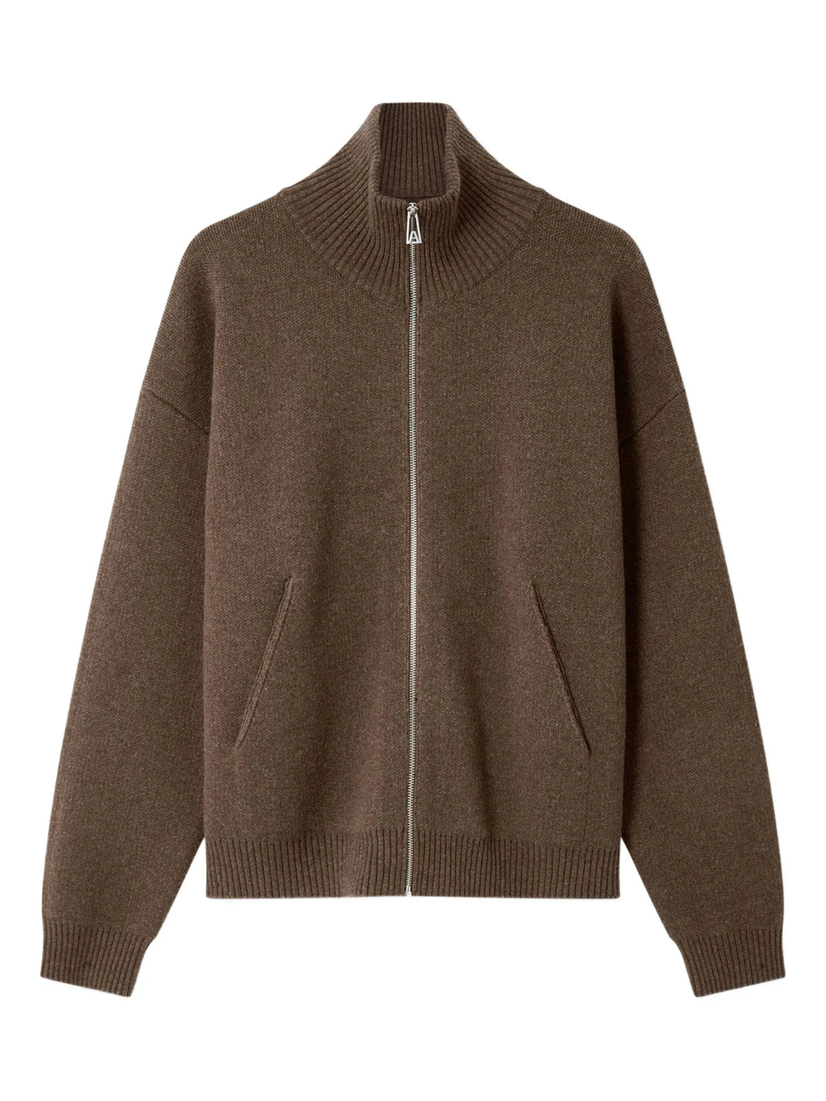 Core zipped high-neck cardigan