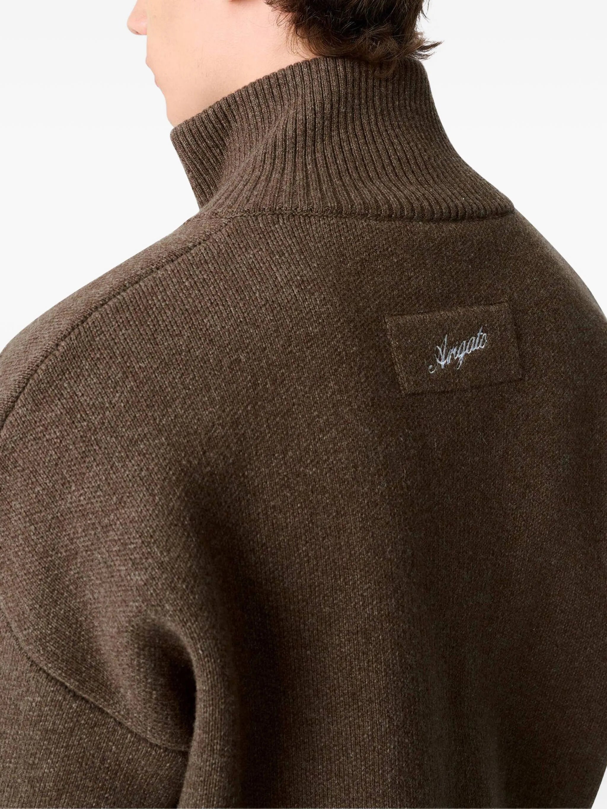 Core zipped high-neck cardigan