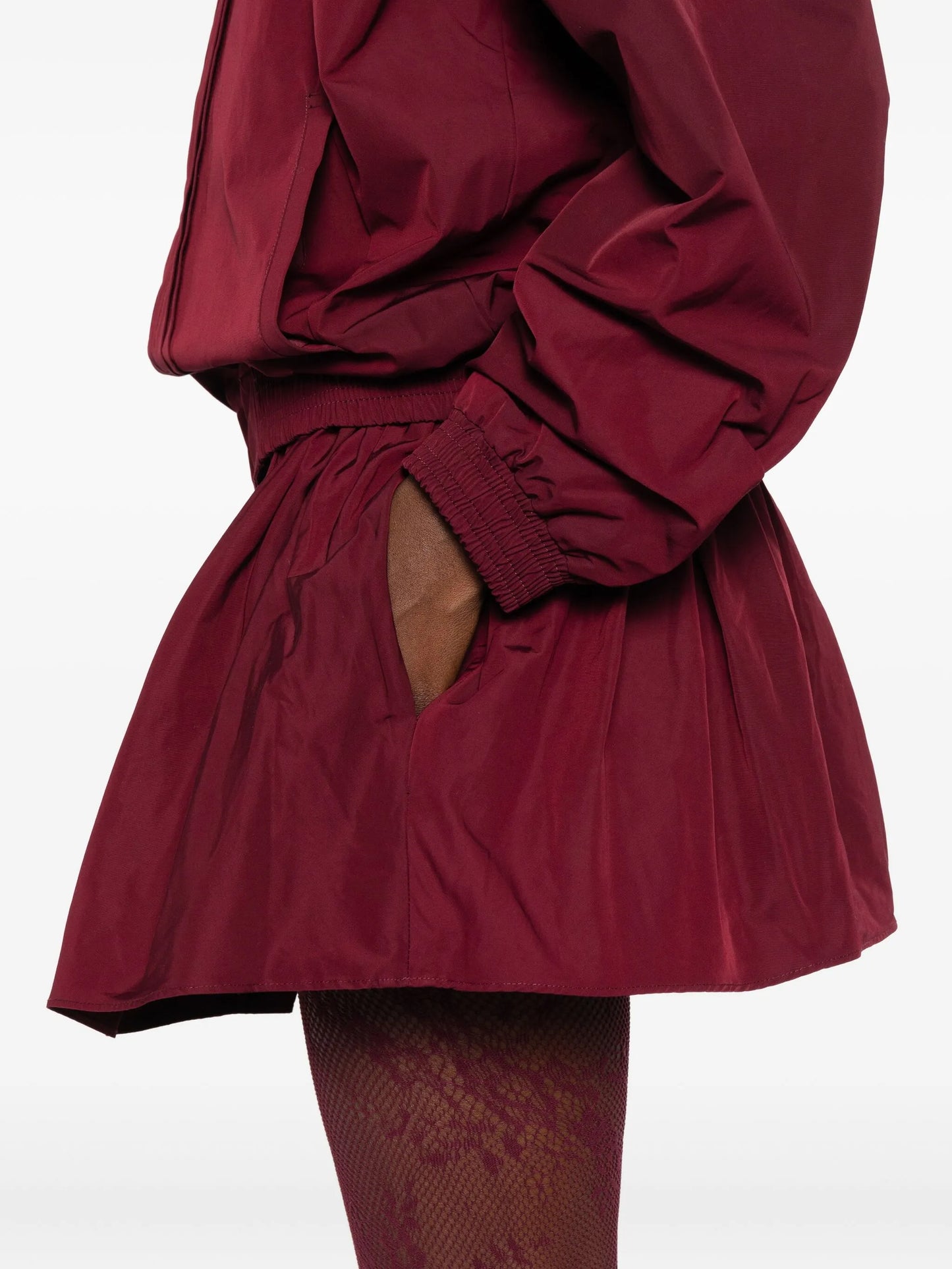 pleated A-line skirt