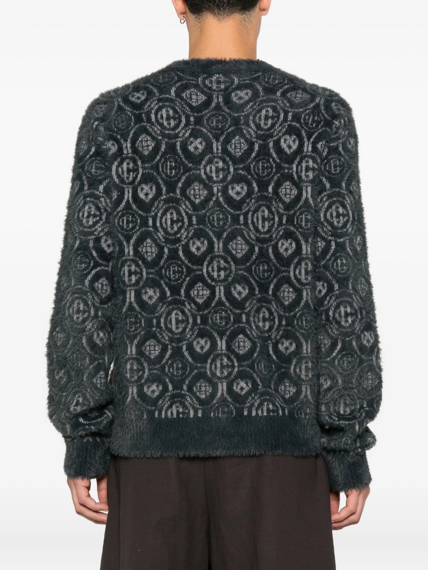 logo-pattern sweater