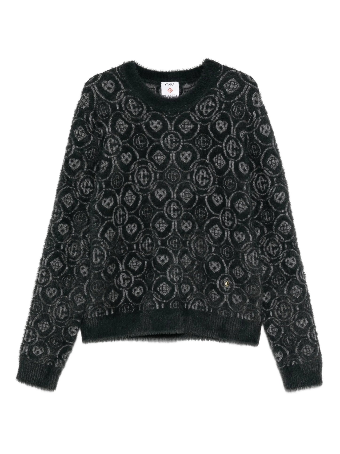 logo-pattern sweater