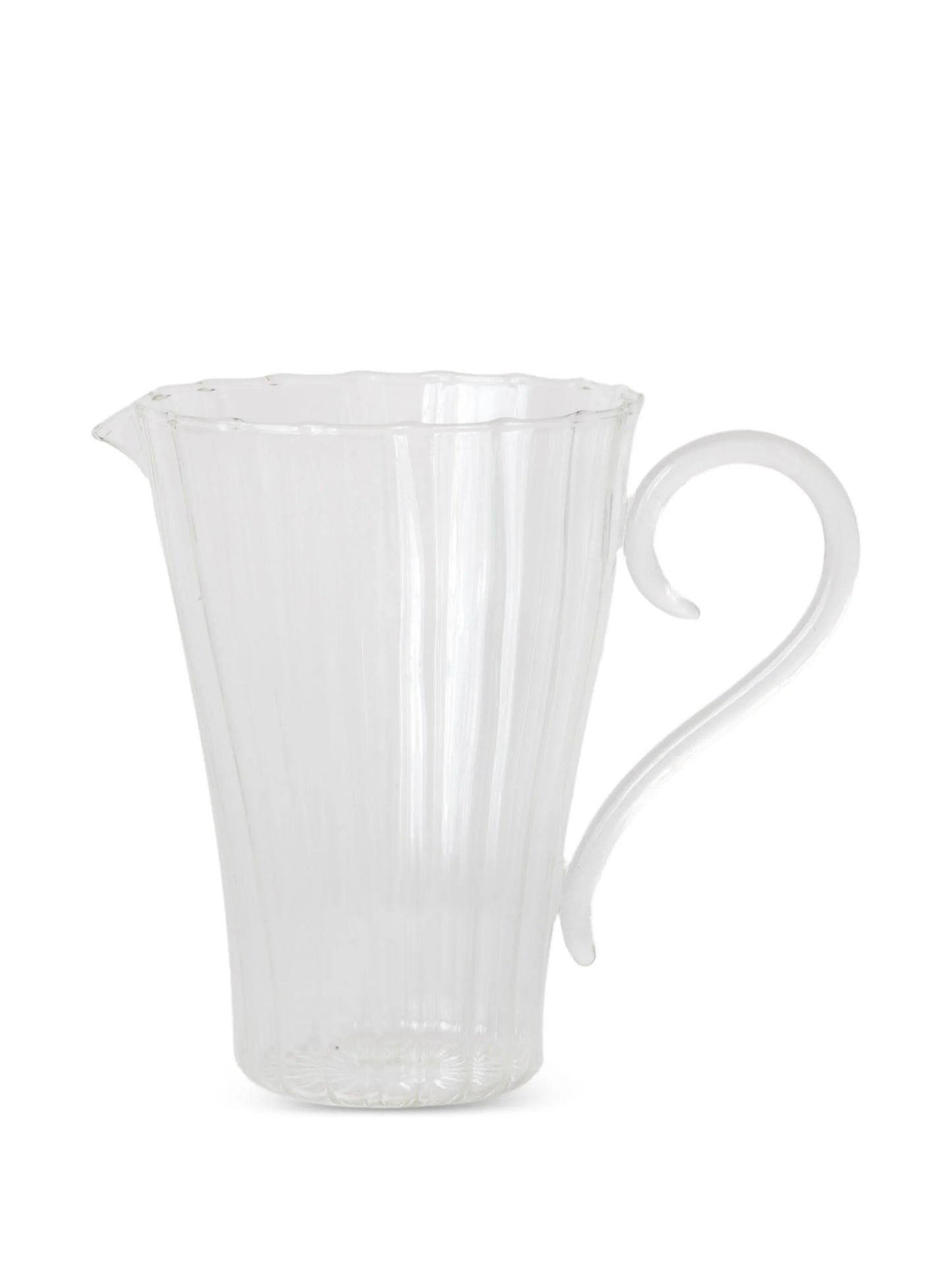 ribbed glass pitcher