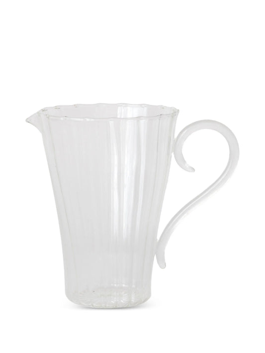ribbed glass pitcher
