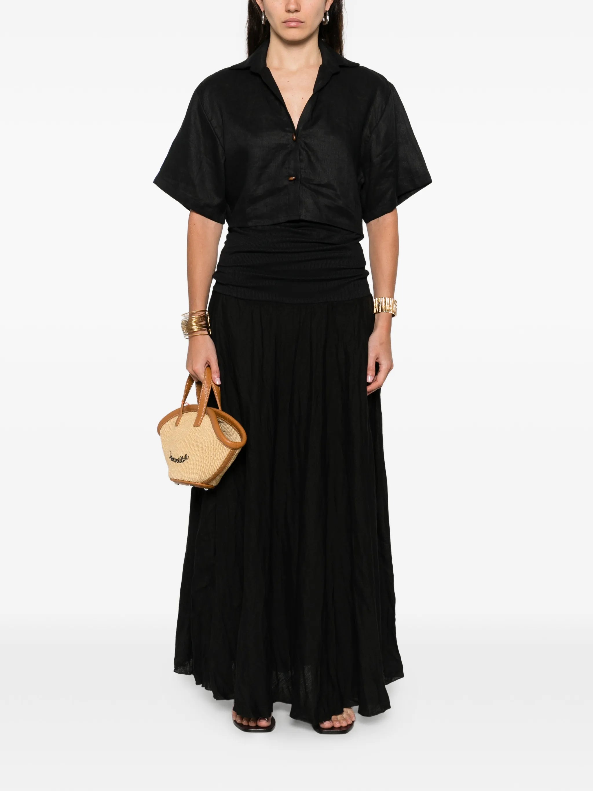 panelled maxi skirt