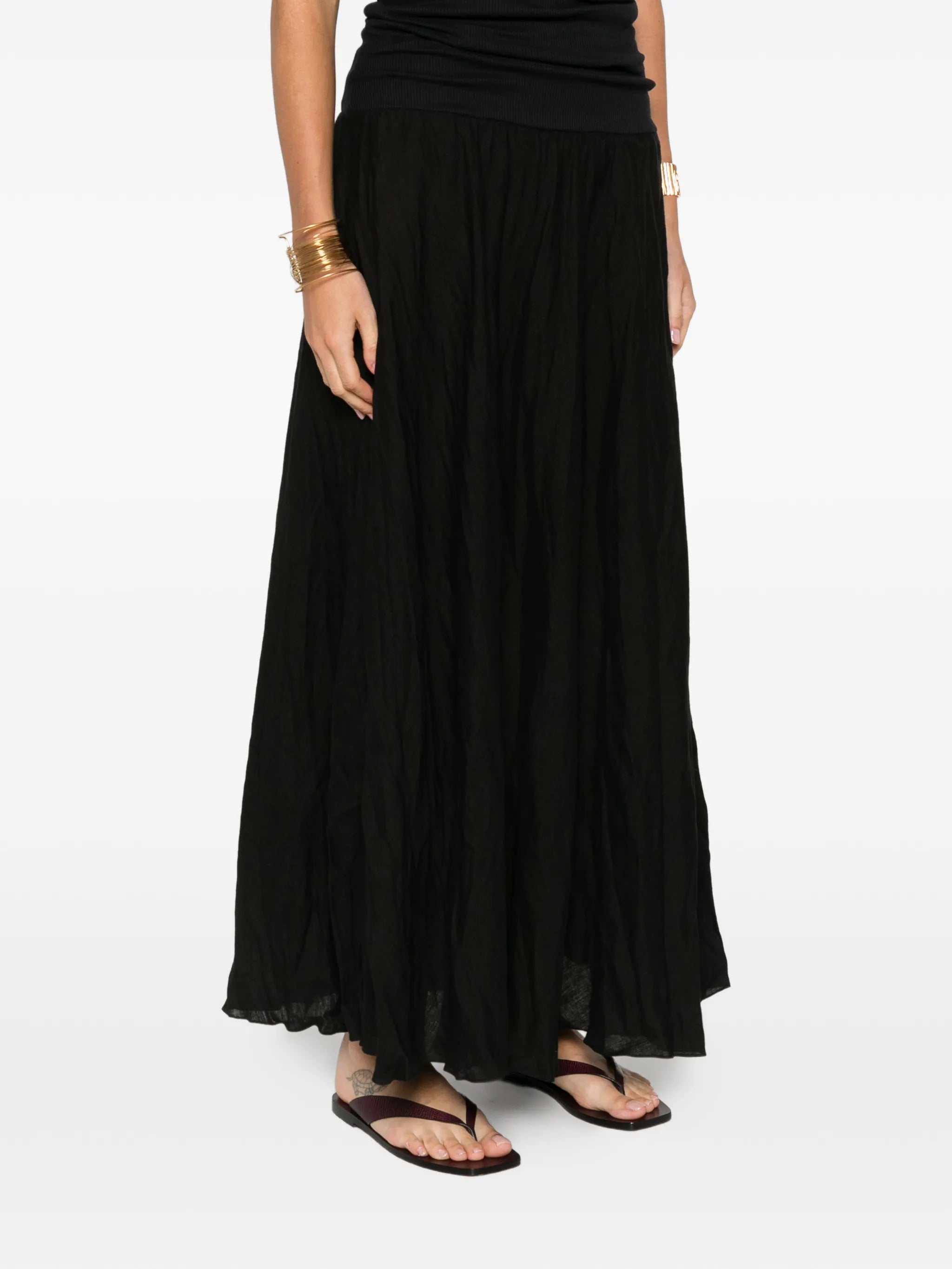 panelled maxi skirt