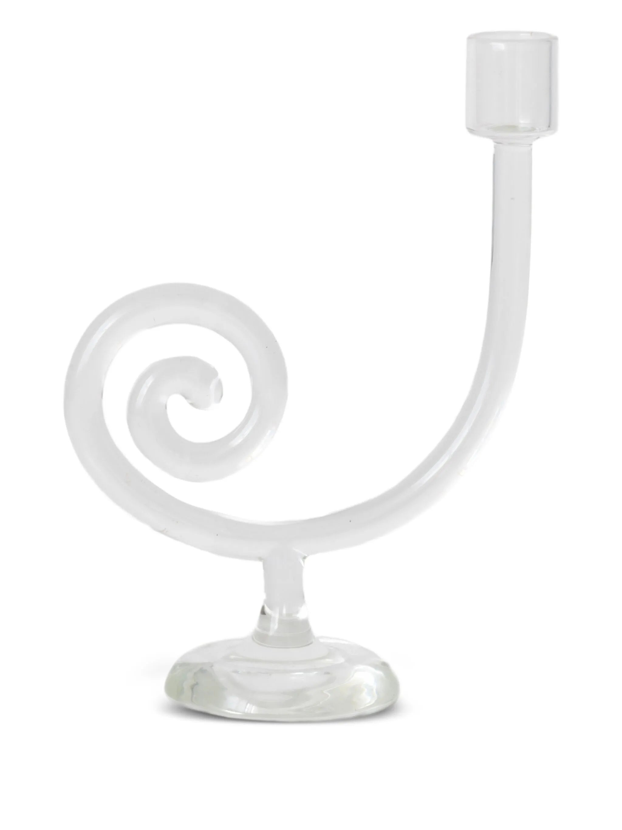 spiral glass candle holder