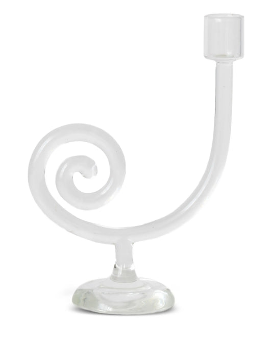 spiral glass candle holder