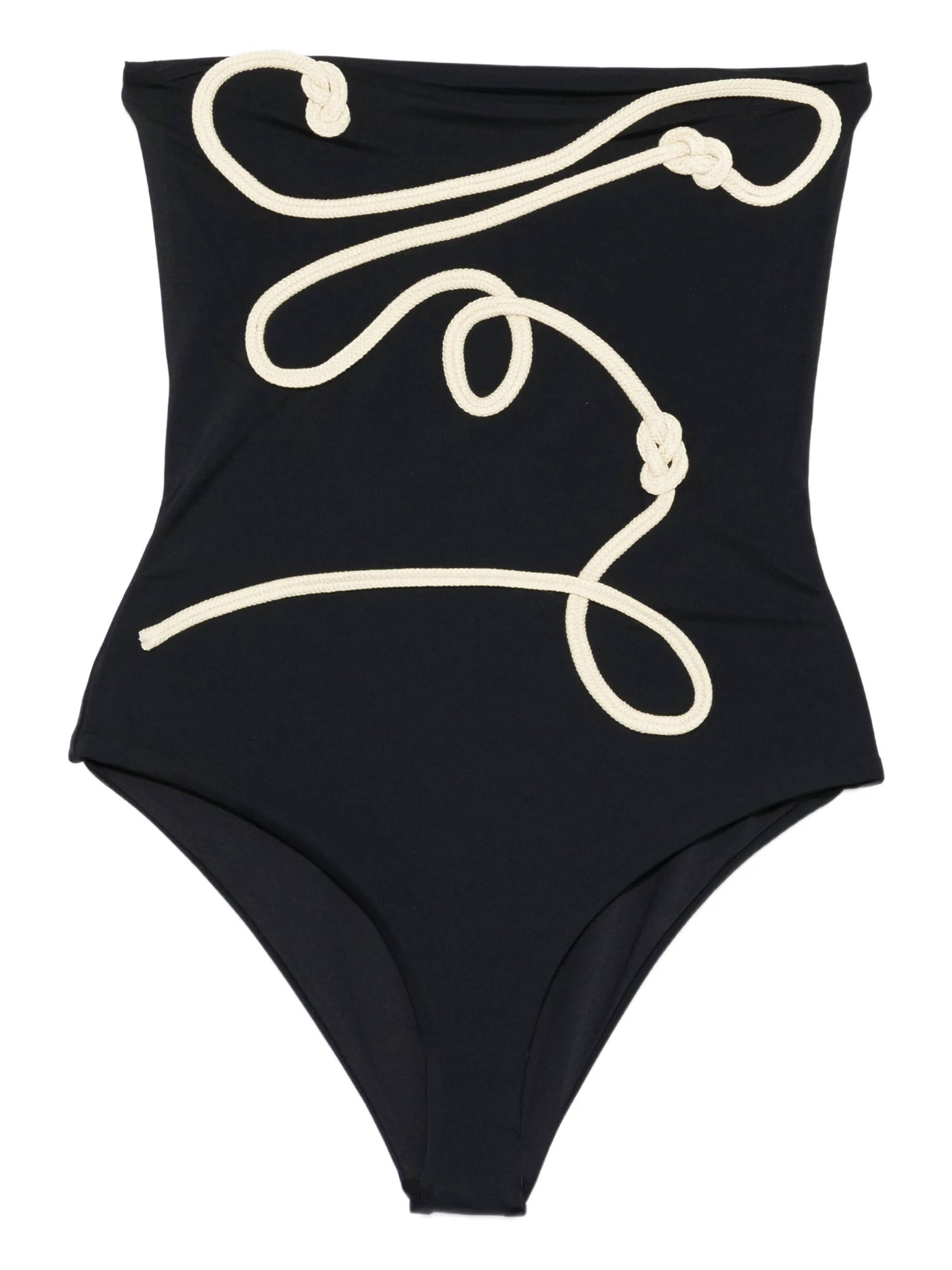 string-appliqué swimsuit