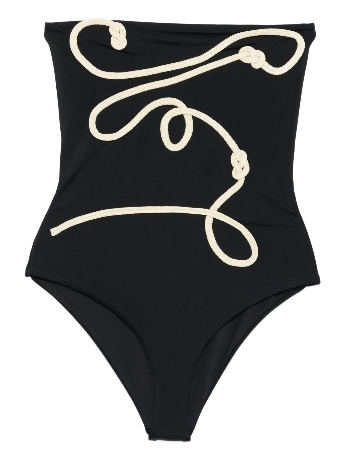 string-appliqué swimsuit