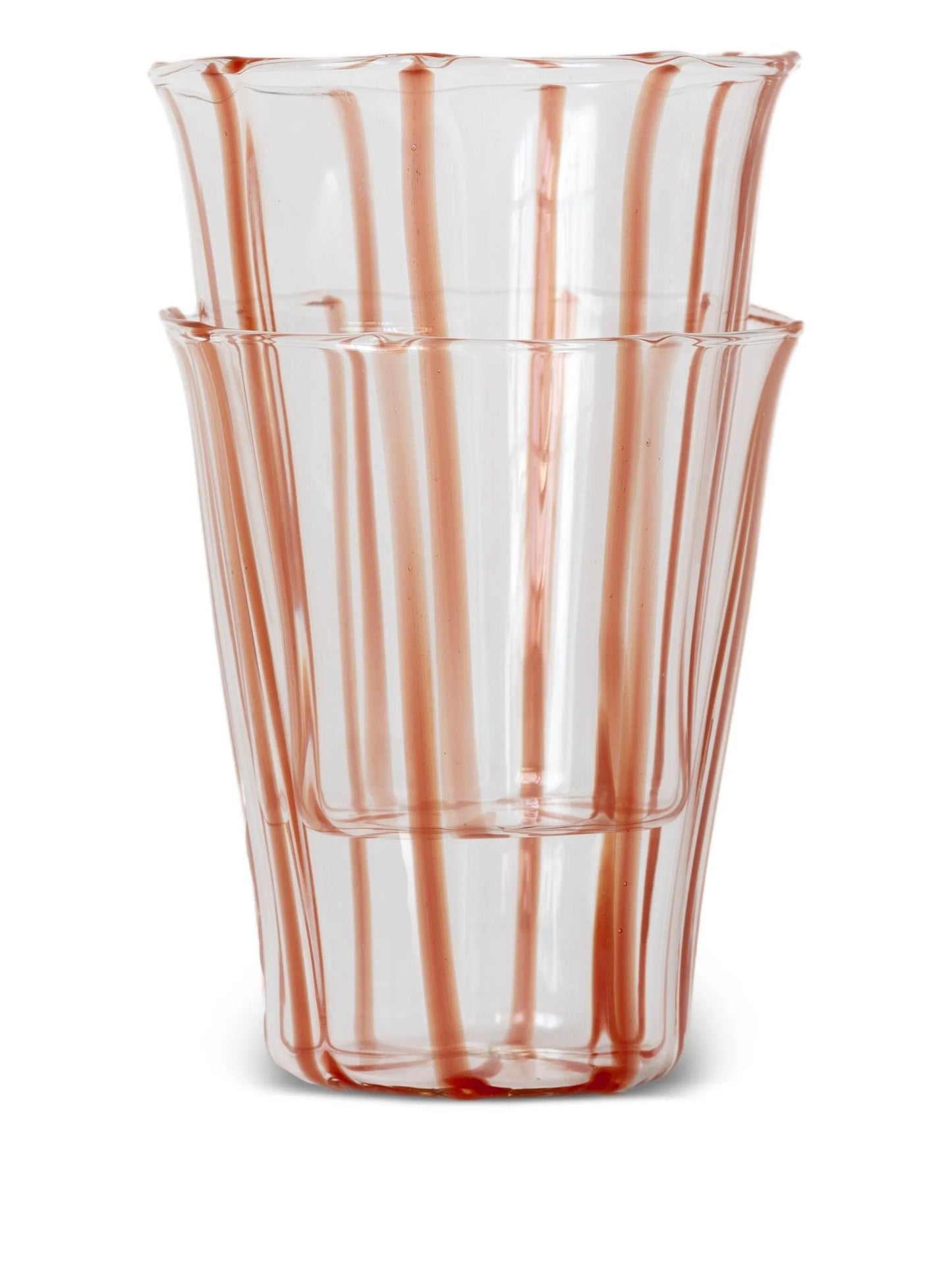 striped ribbed tumbler (set of two)