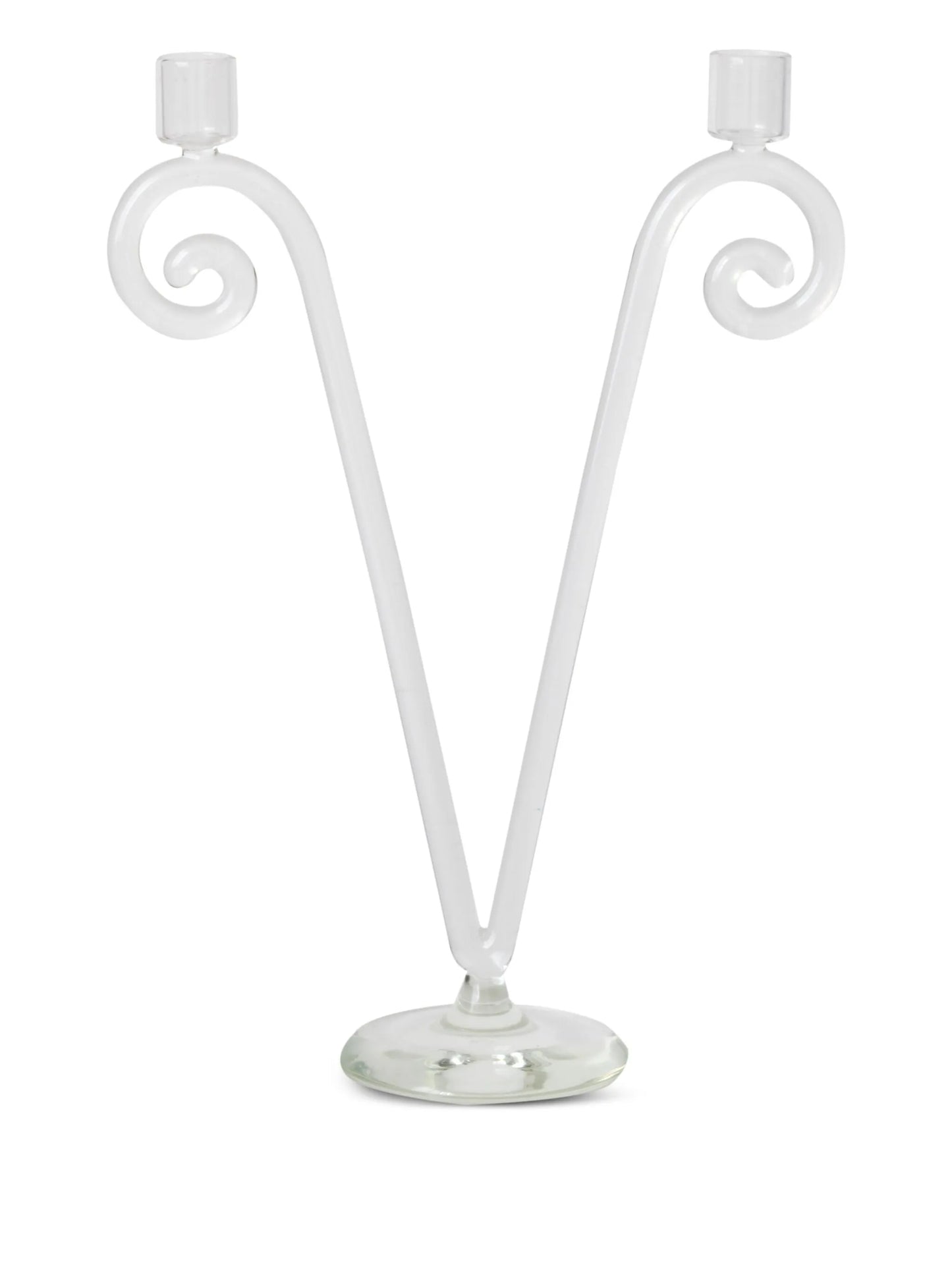 spiral double-stem candleholder