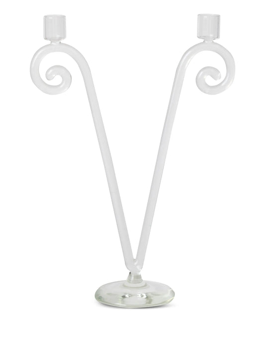 spiral double-stem candleholder