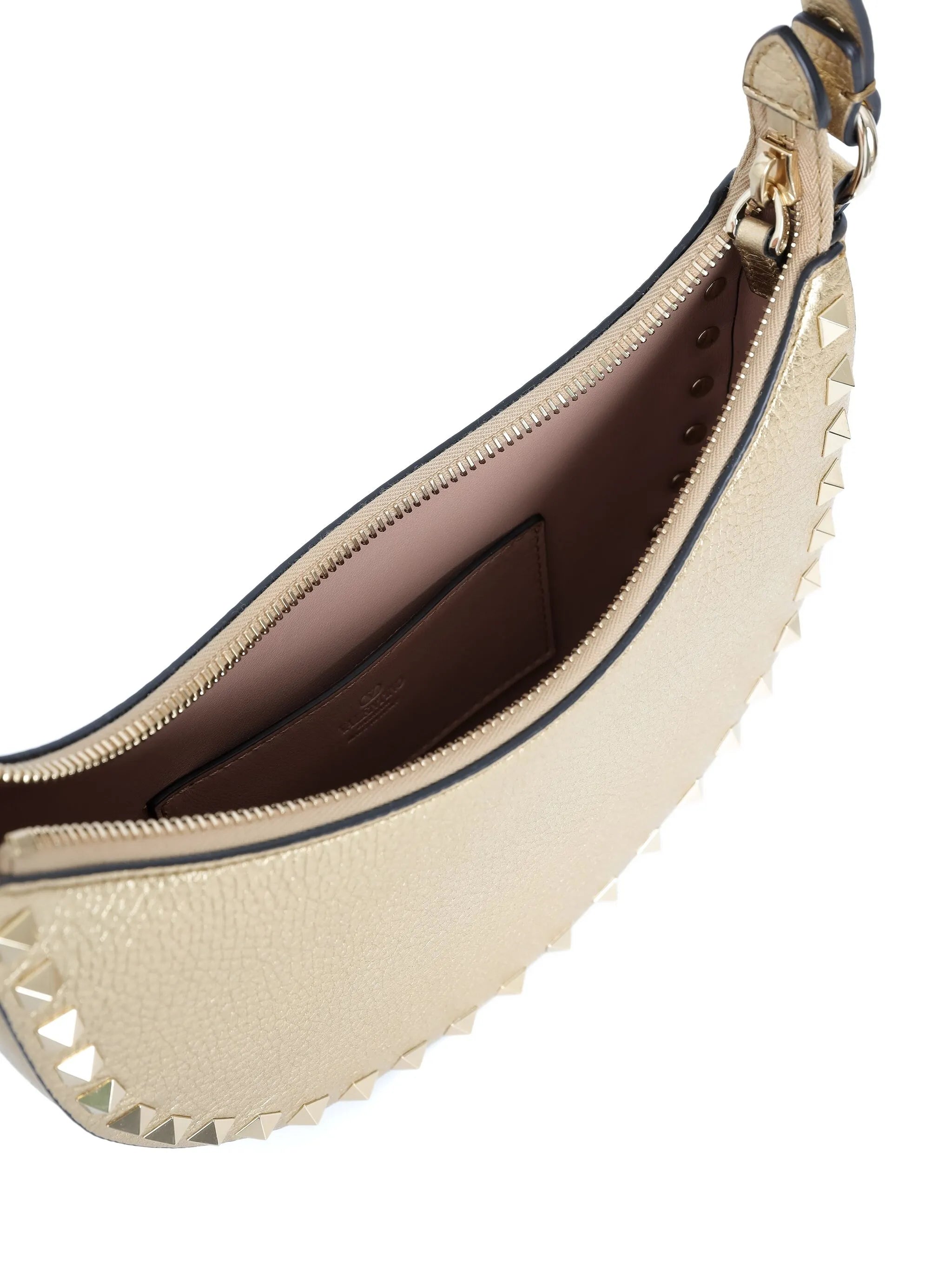 Rockstud leather shoulder bag