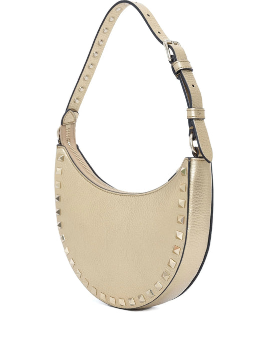 Rockstud leather shoulder bag