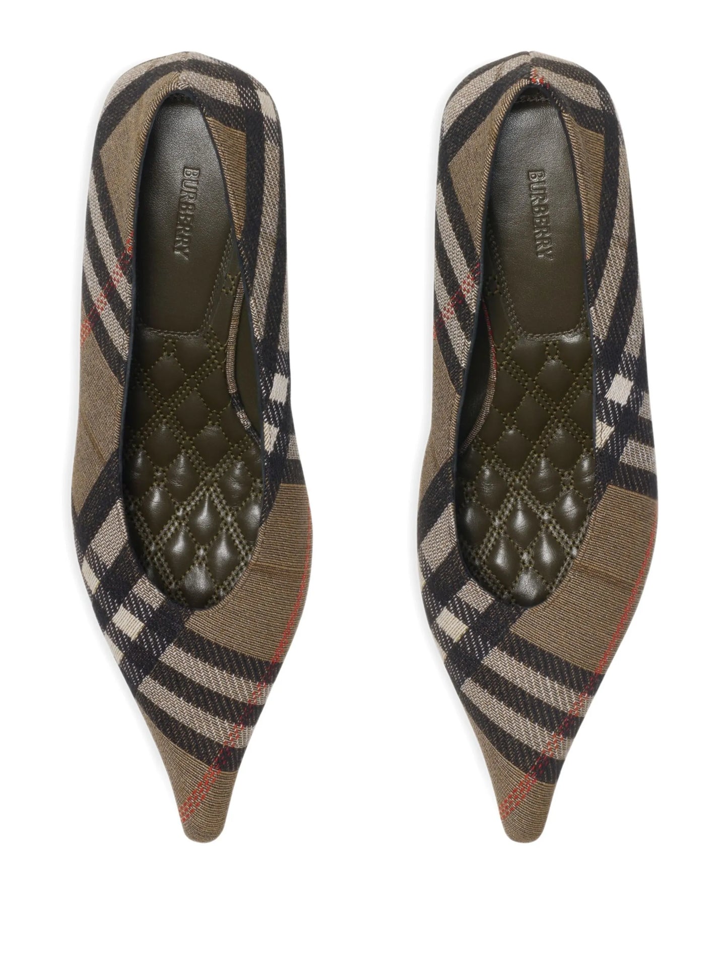 55mm Check Dame pointed-toe pumps