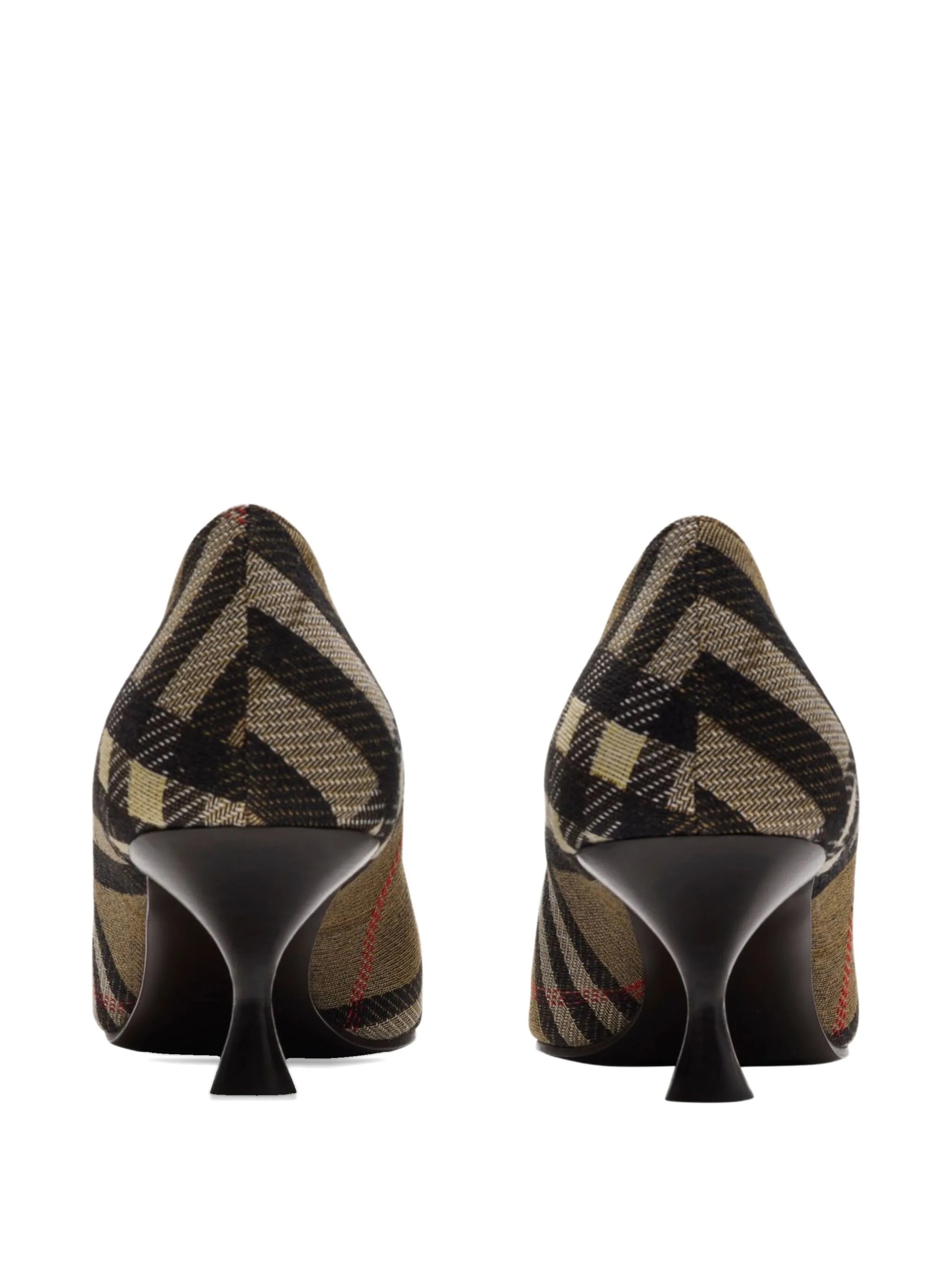 55mm Check Dame pointed-toe pumps