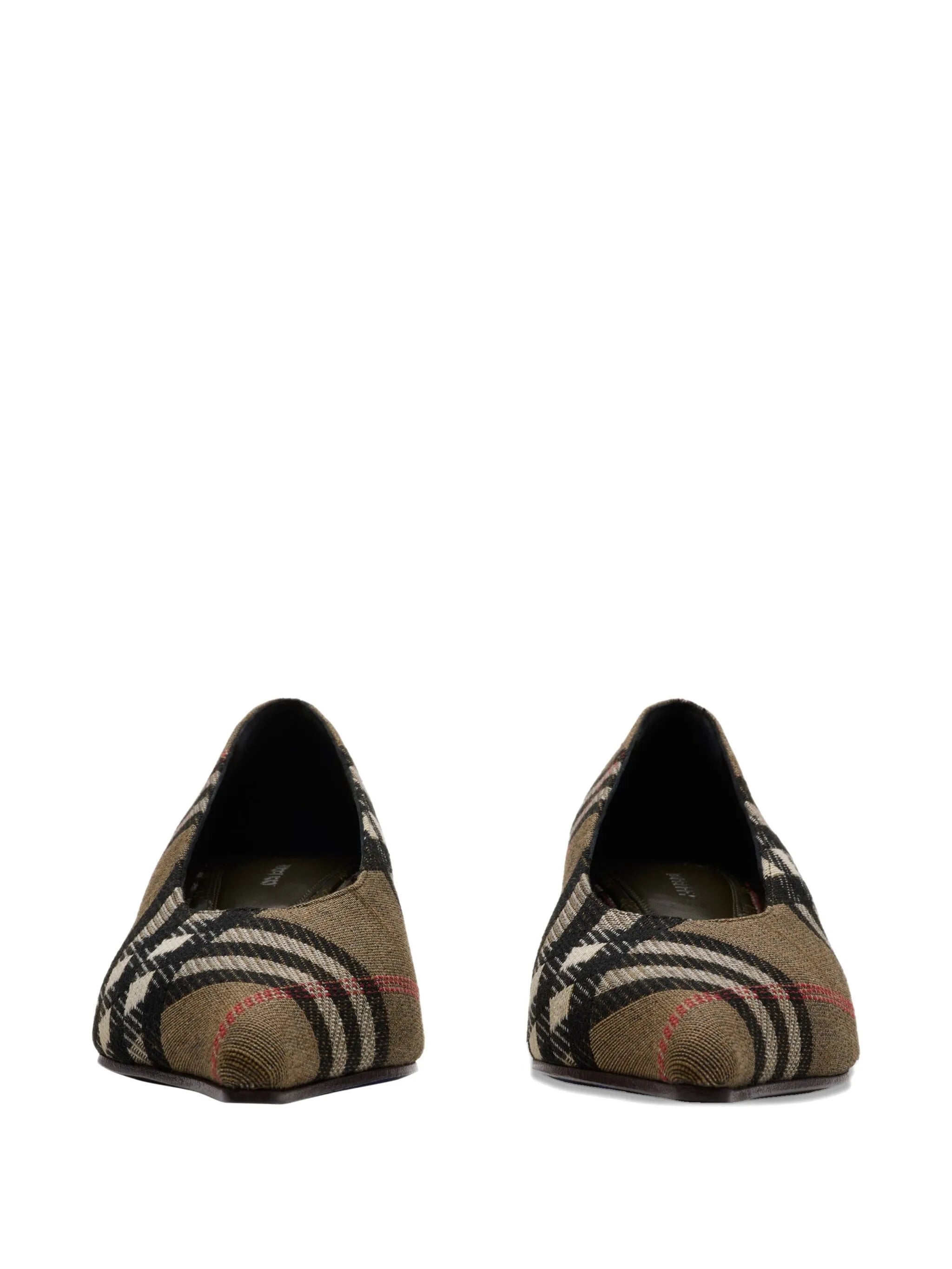 55mm Check Dame pointed-toe pumps