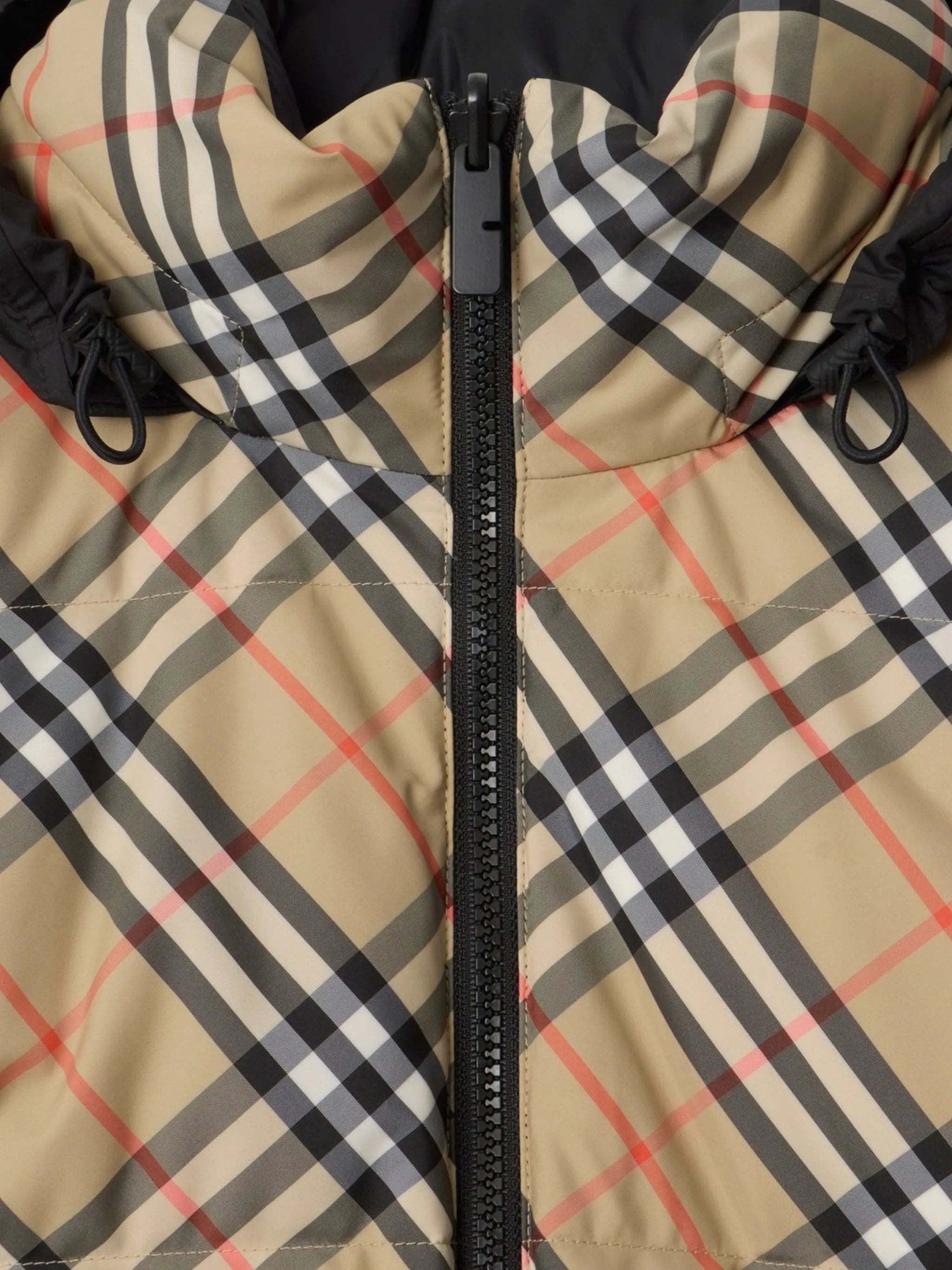 reversible Check snowdon puffer jacket