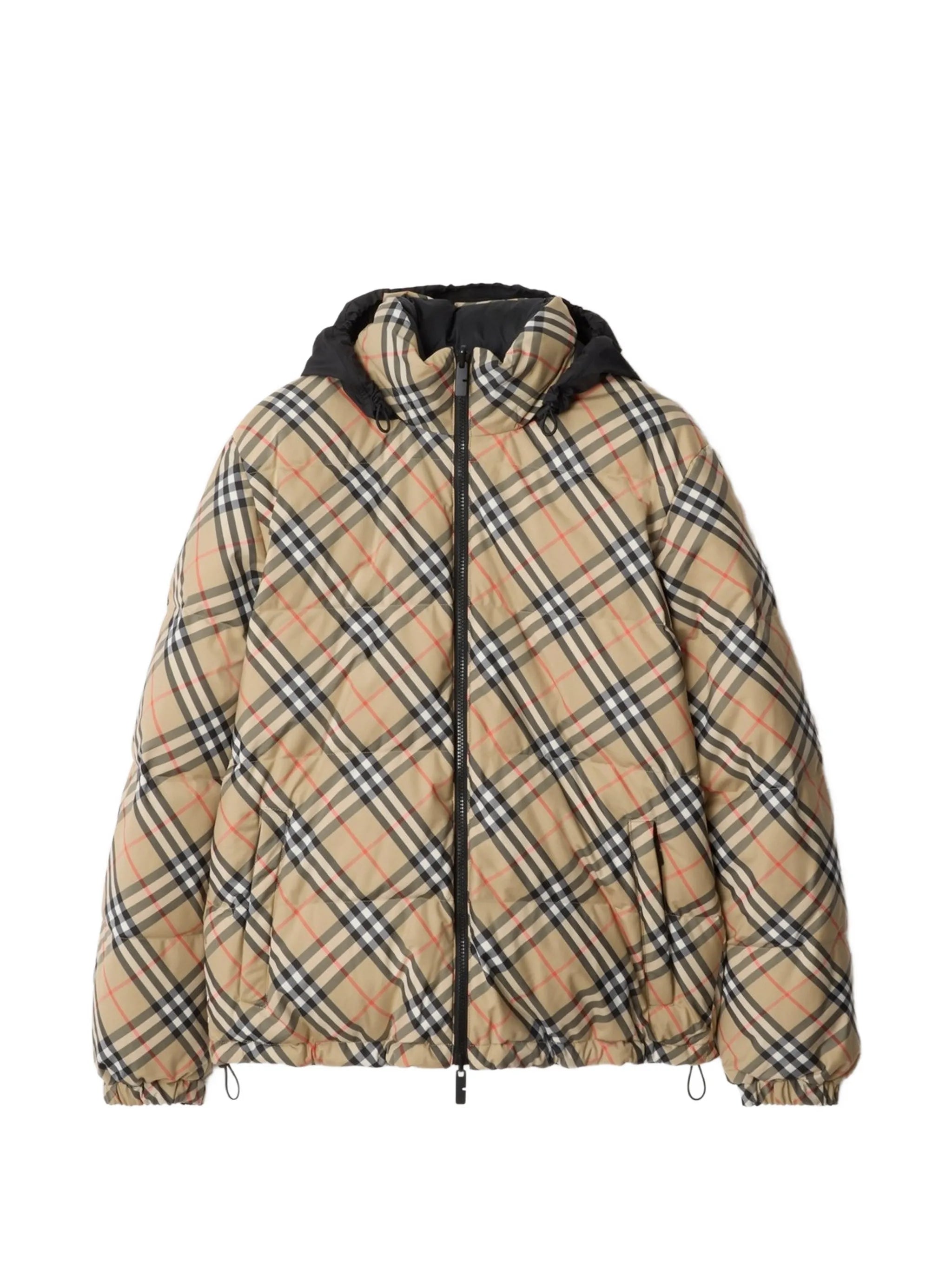 reversible Check snowdon puffer jacket