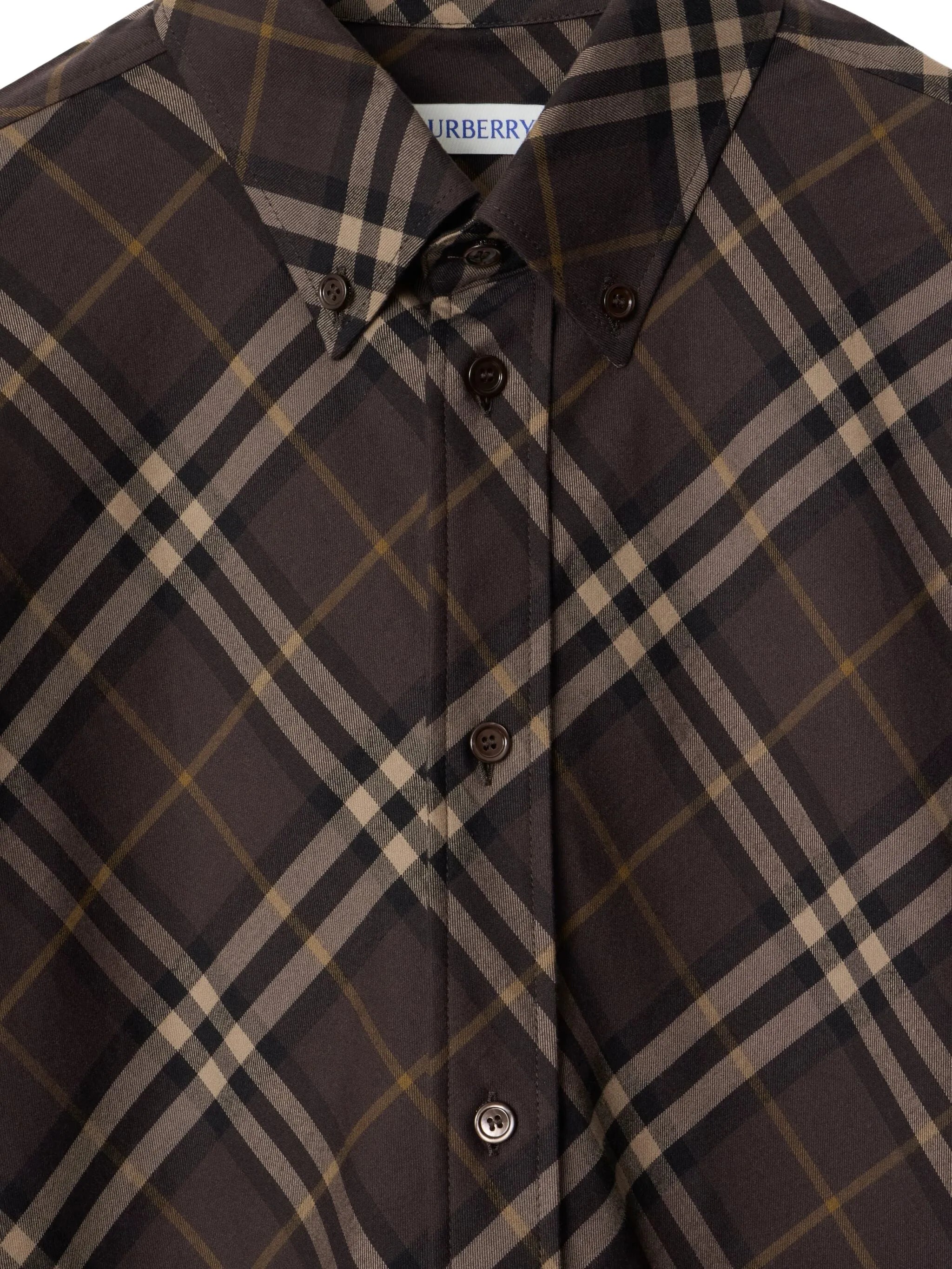 relaxed-fit check cotton shirt
