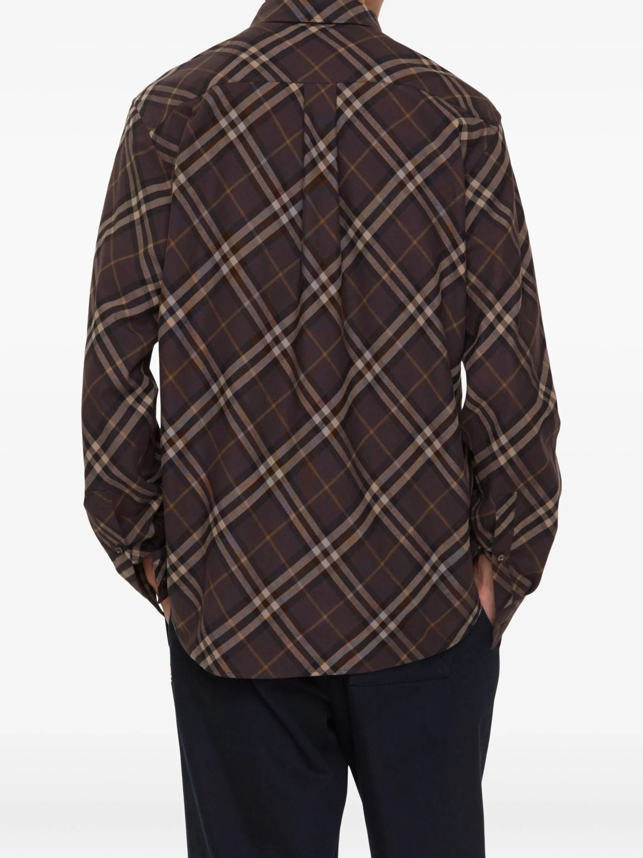 relaxed-fit check cotton shirt