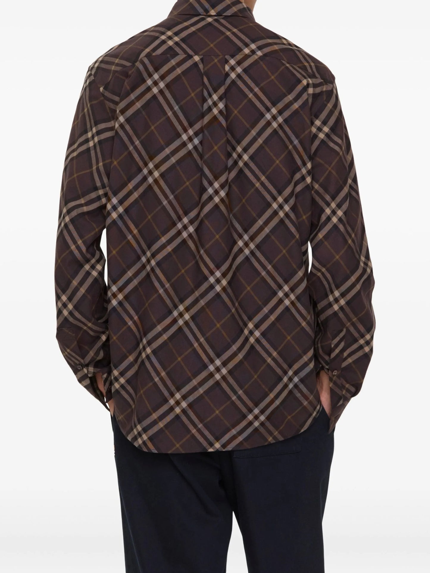 relaxed-fit check cotton shirt