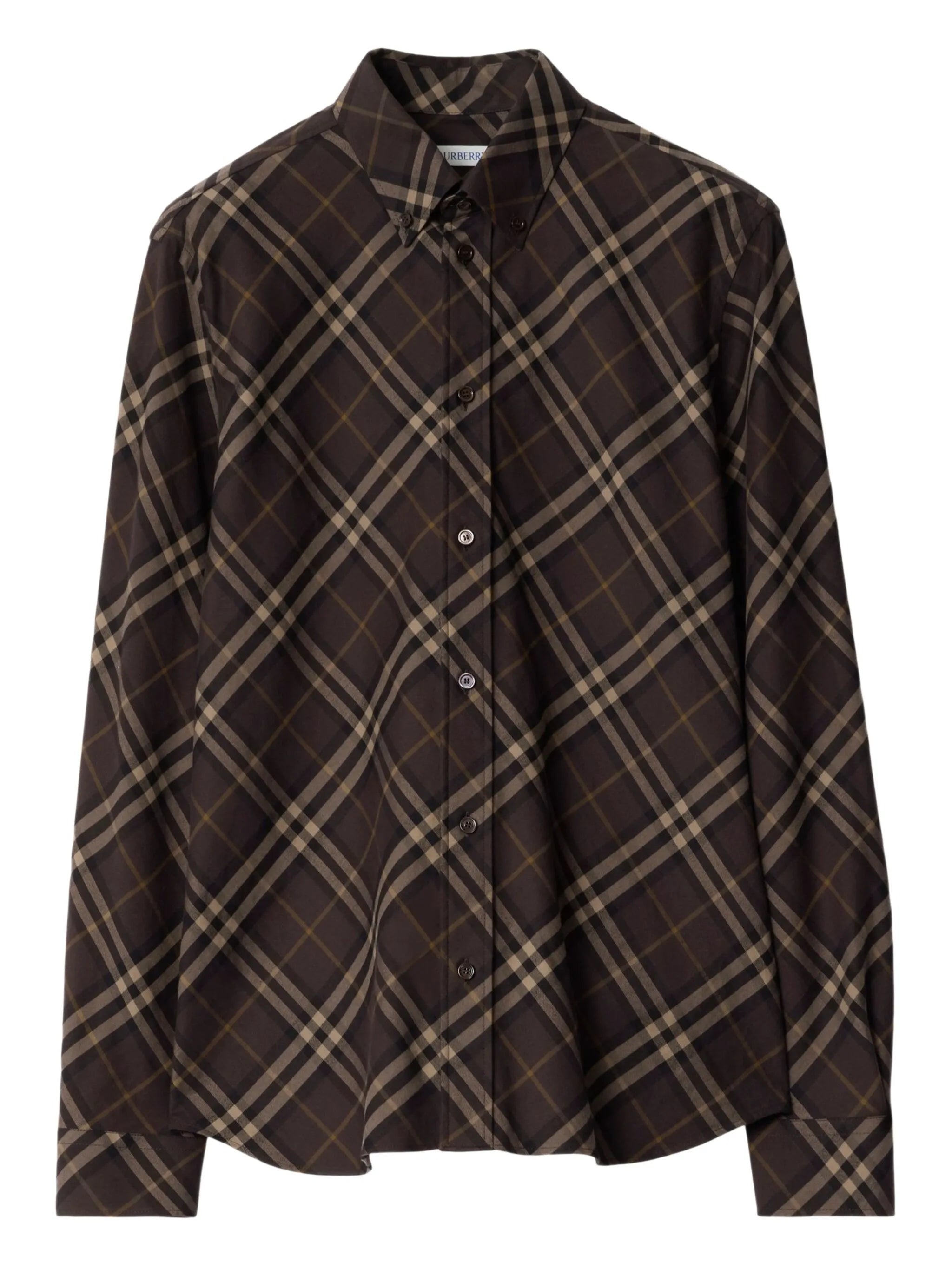 relaxed-fit check cotton shirt