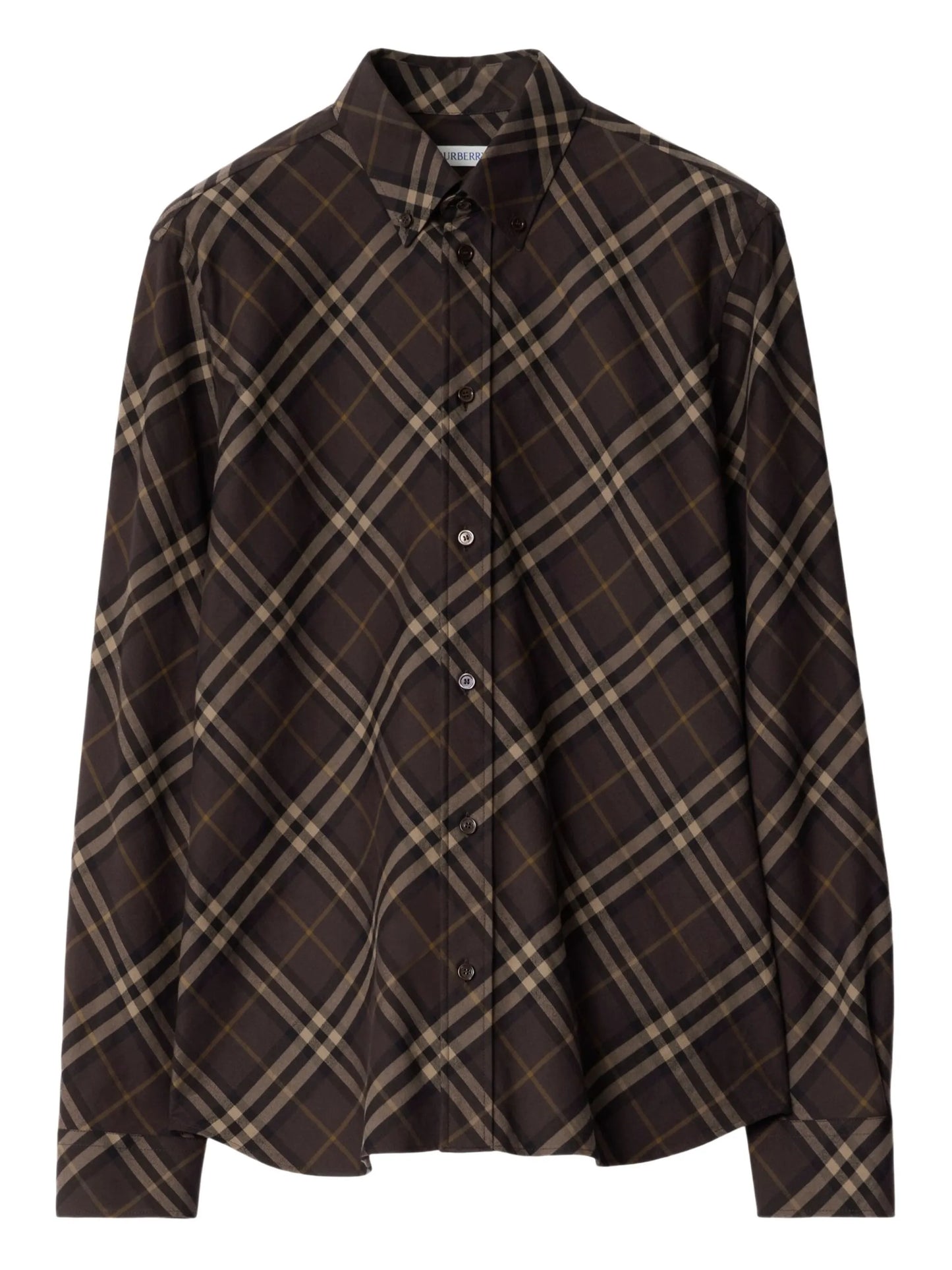 relaxed-fit check cotton shirt