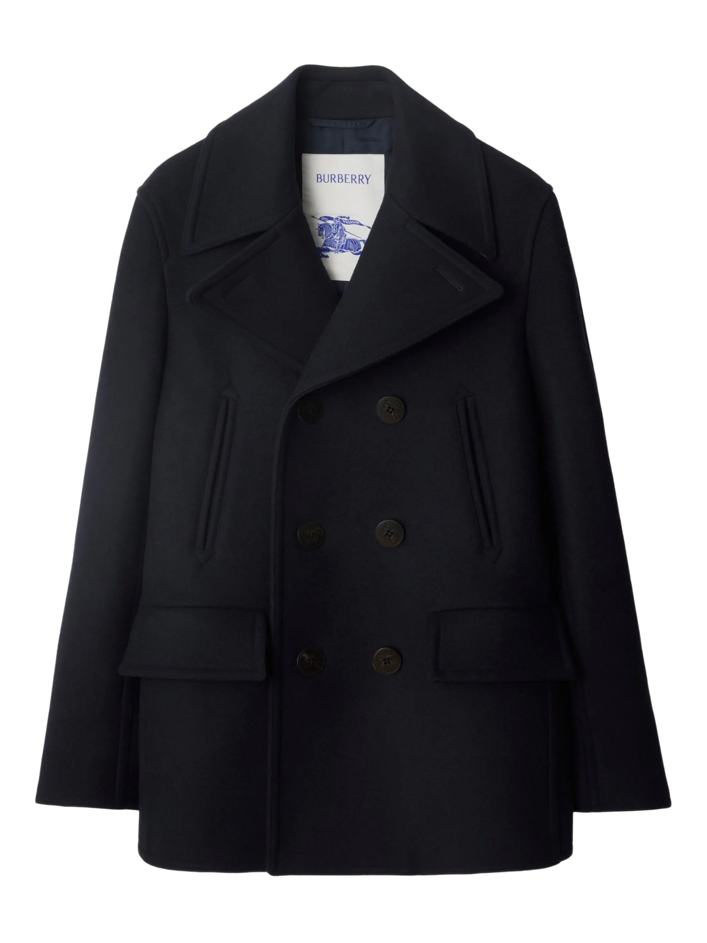 double-breasted peacoat
