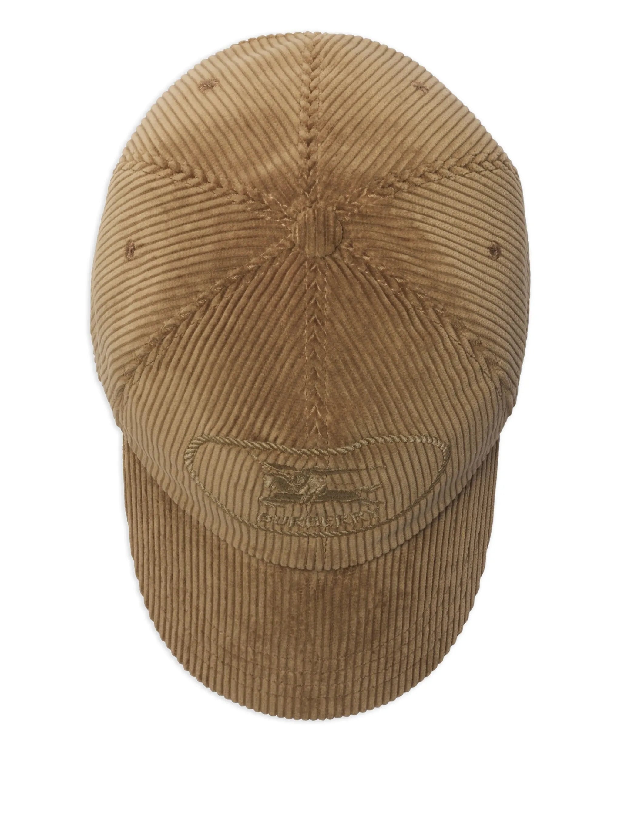 Knight-stamp corduroy baseball cap