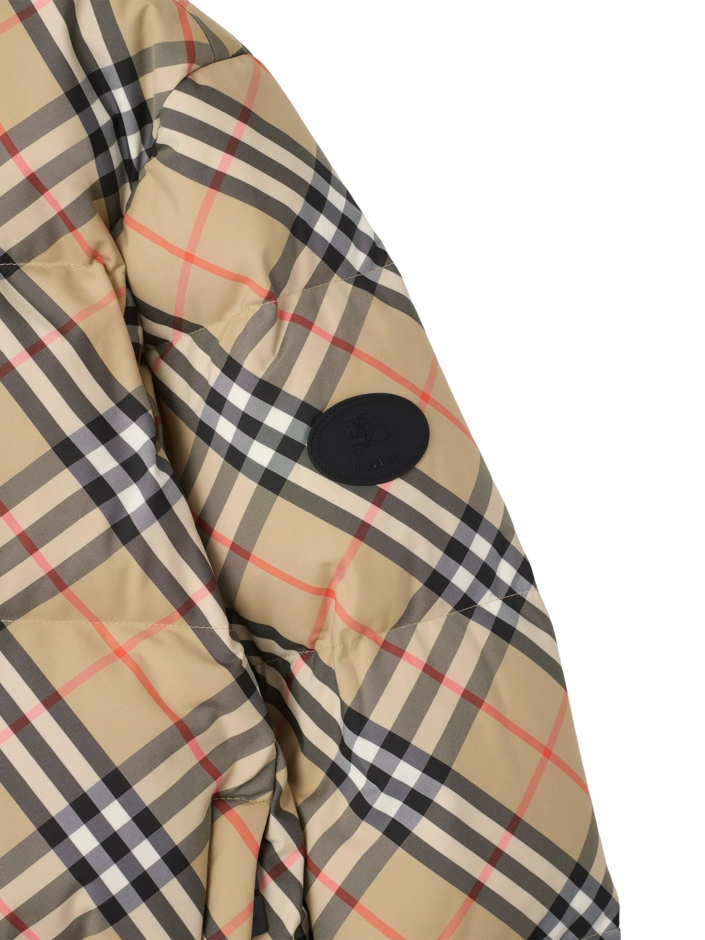 Vintage Check-pattern puffer jacket