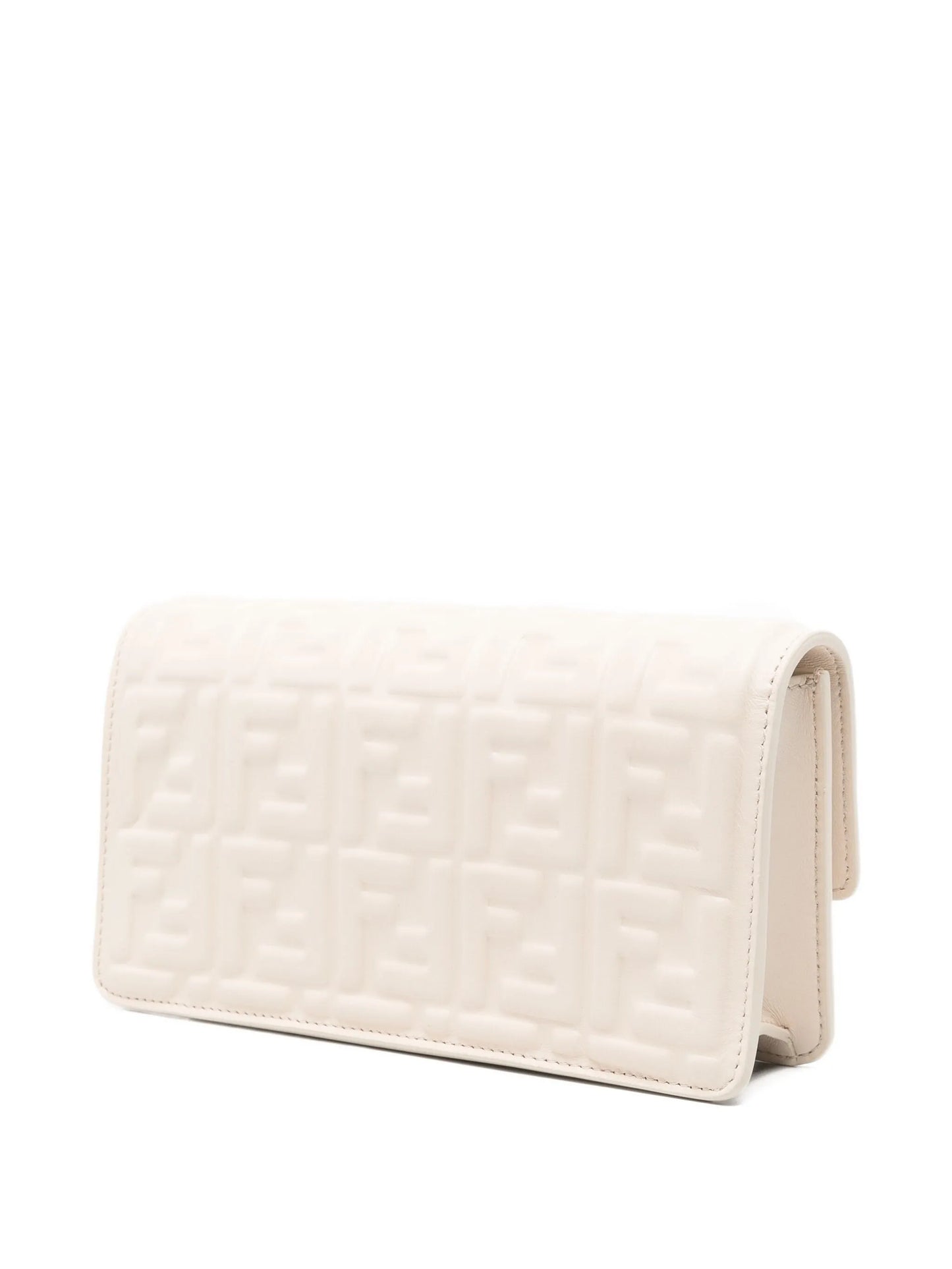 Baguette logo-plaque quilted clutch bag